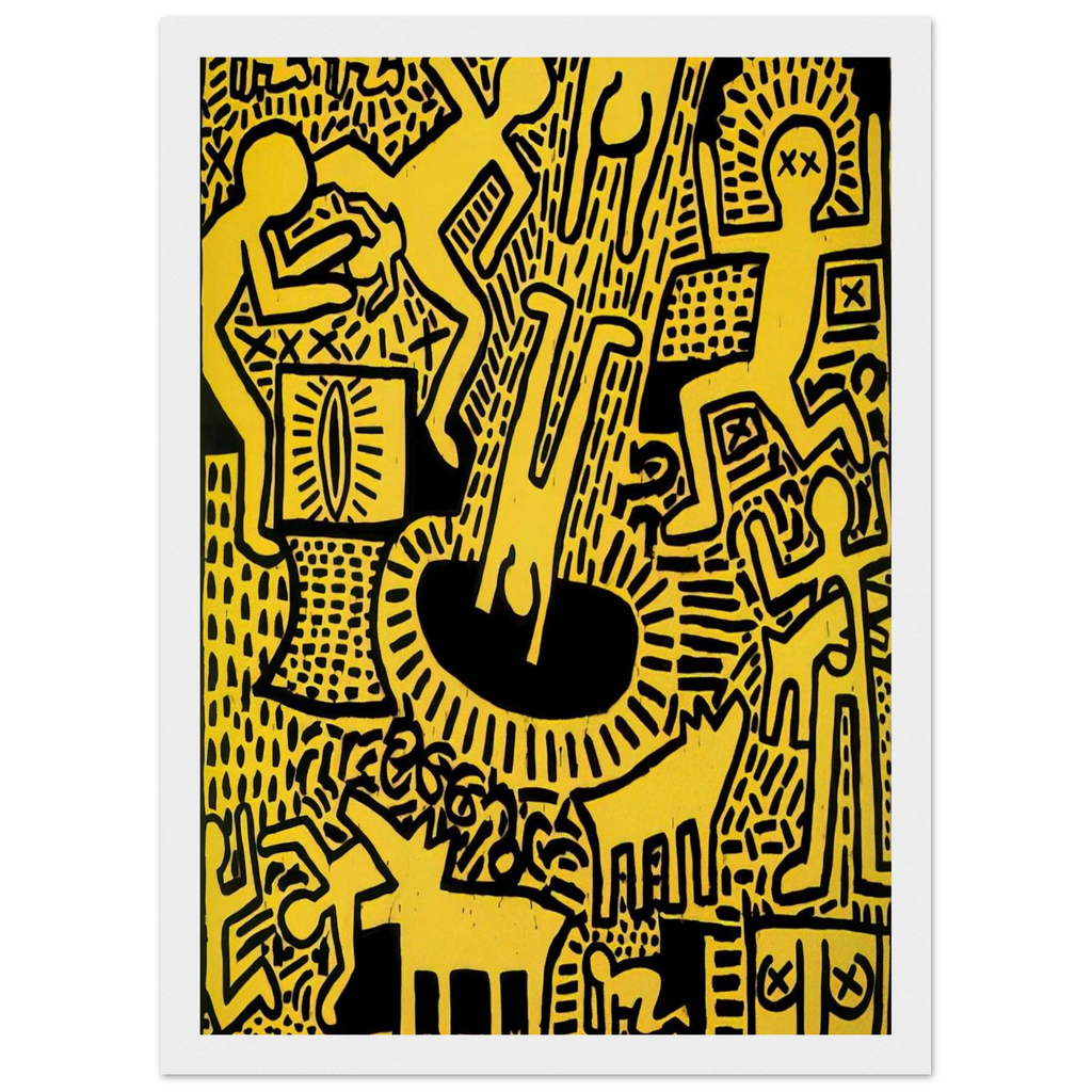 UNTITLED 1981 Framed Poster | Keith Haring Framed Prints Wall Art | Keith Haring Prints