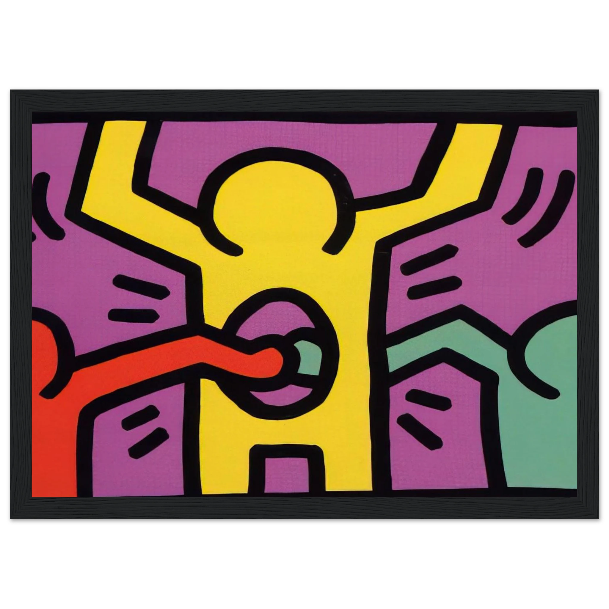 POP SHOP 1 1987 Framed Poster | Keith Haring Framed Prints Wall Art | Keith Haring Prints