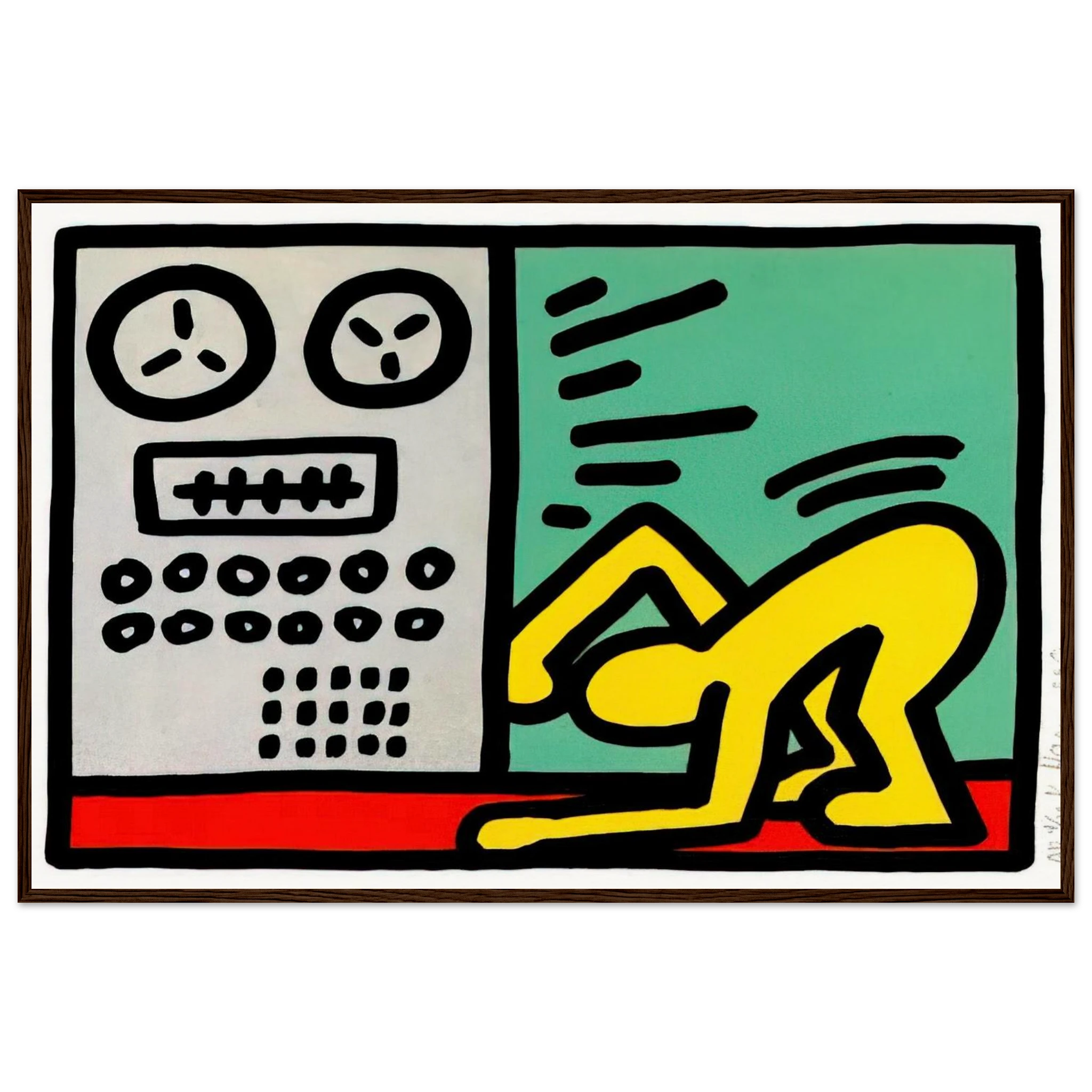 POP SHOP III 1989 Framed Poster | Keith Haring Framed Prints Wall Art | Keith Haring Prints