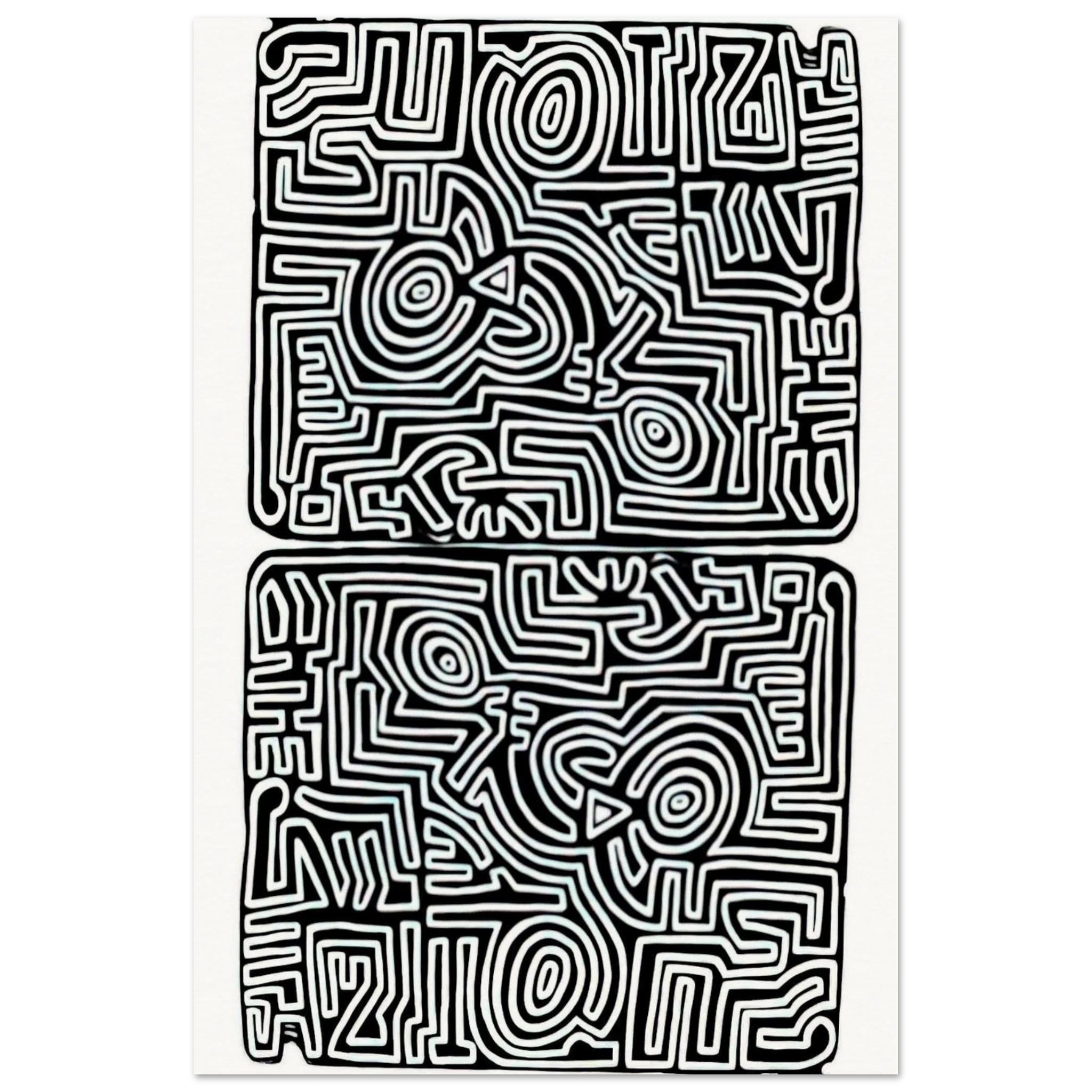 LABYRINTH 1989 Poster | Keith Haring Poster | Keith Haring Prints