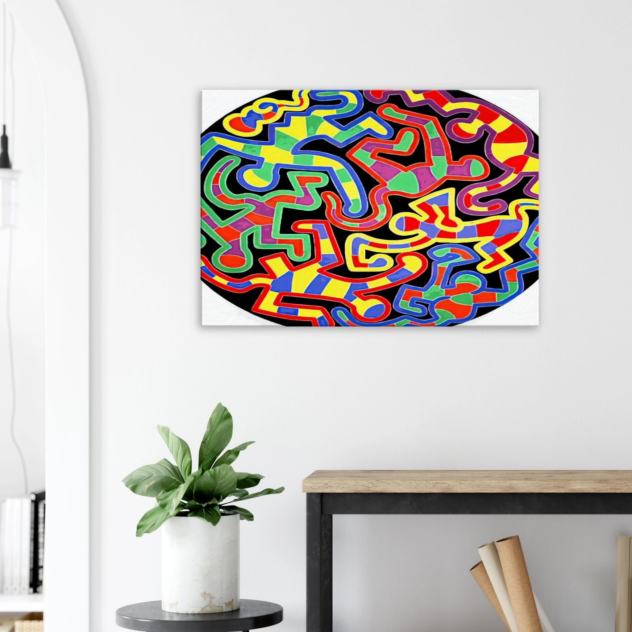 MONKEY PUZZLE 1988 Canvas | Keith Haring Canvas | Keith Haring Prints