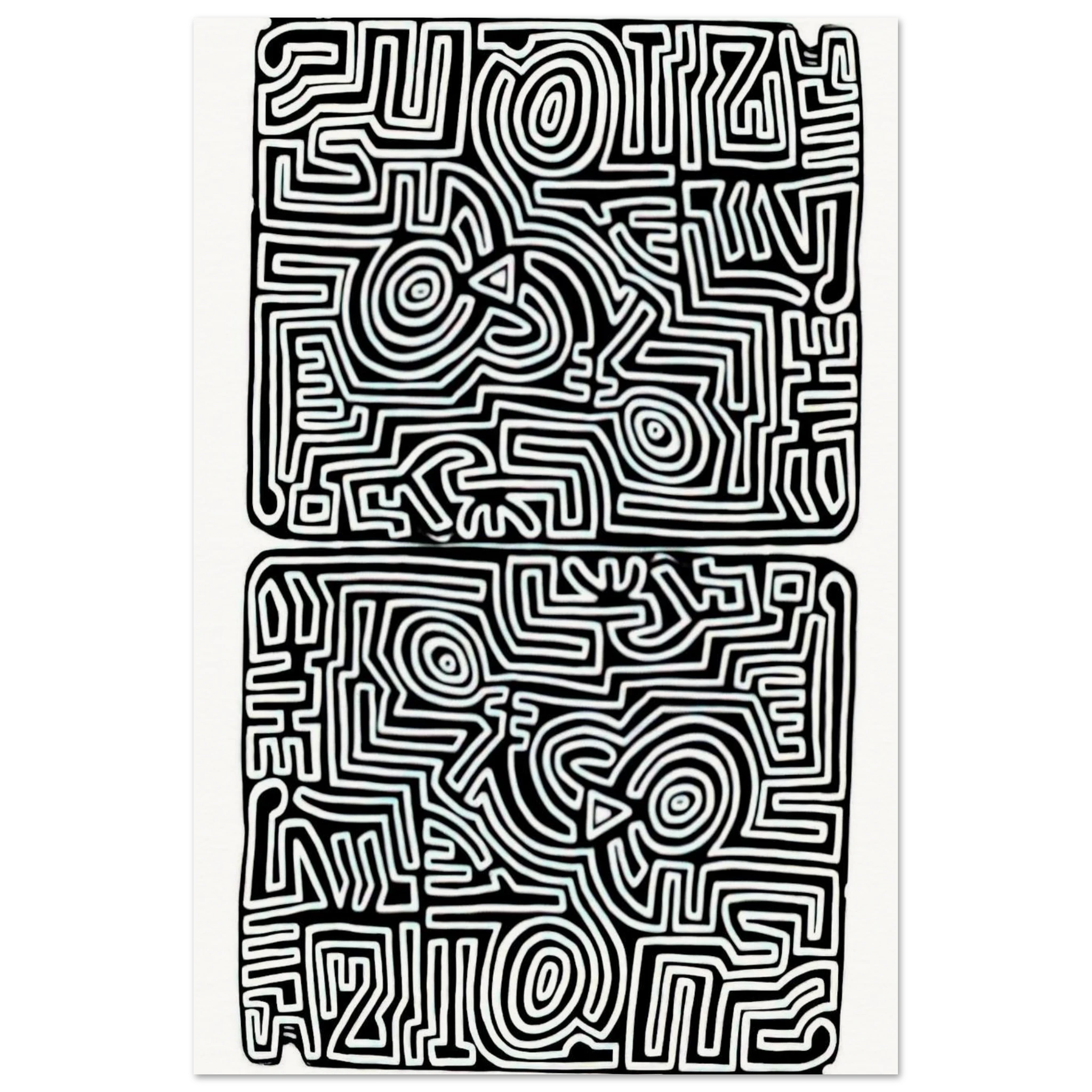 LABYRINTH 1989 Poster | Keith Haring Poster | Keith Haring Prints