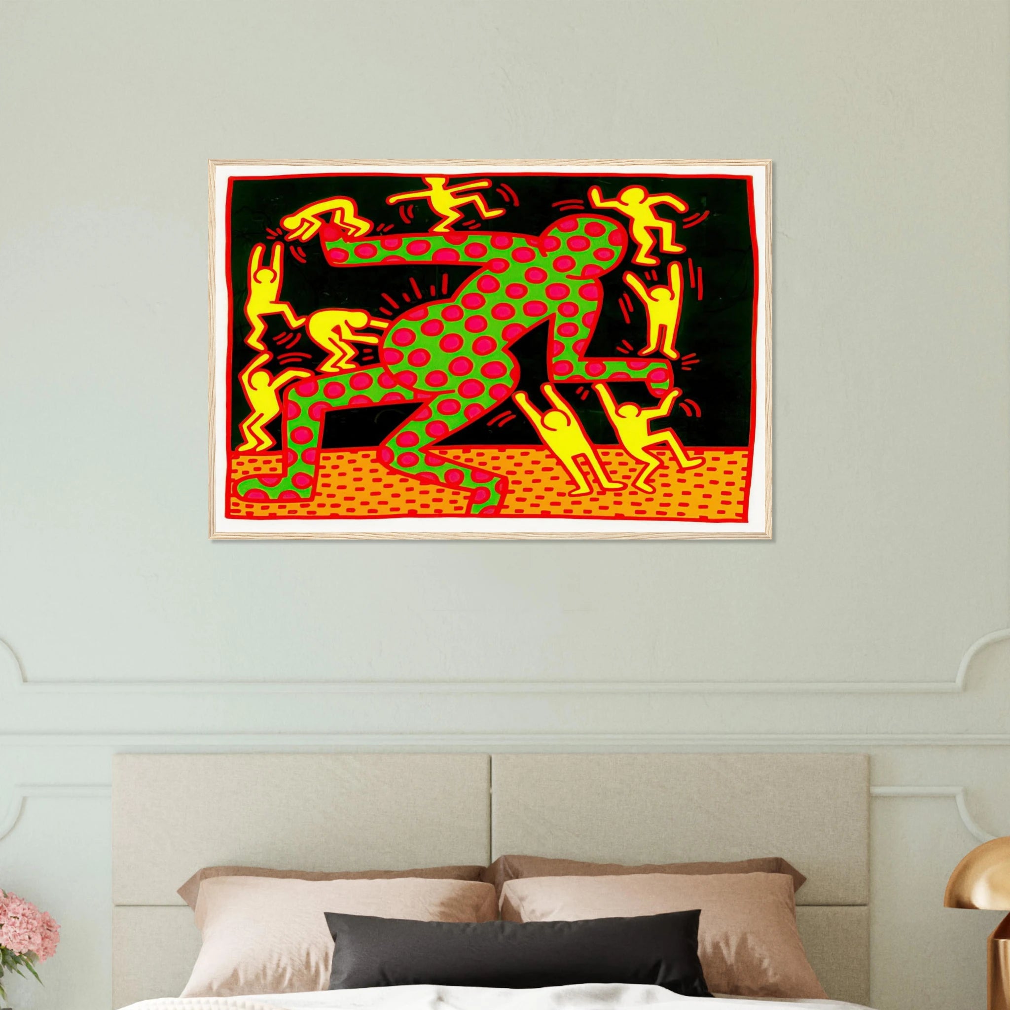 UNTITLED 1983 2 Framed Poster | Keith Haring Framed Prints Wall Art | Keith Haring Prints