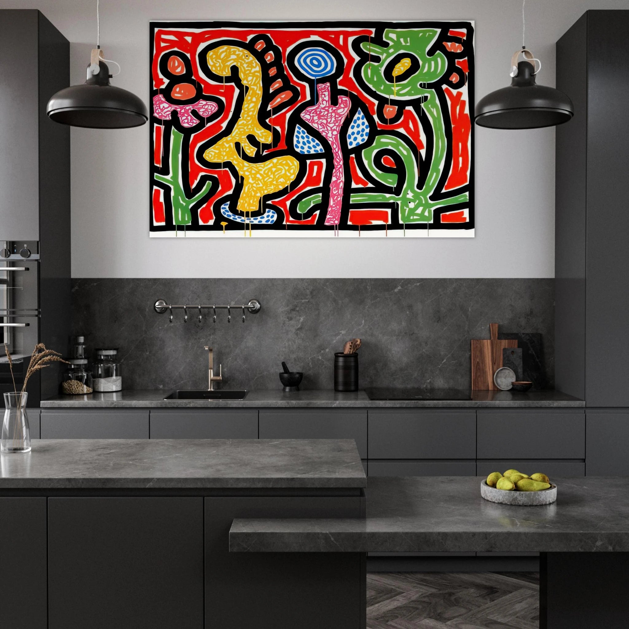 FLOWERS IV 1990 Poster | Keith Haring Poster | Keith Haring Prints