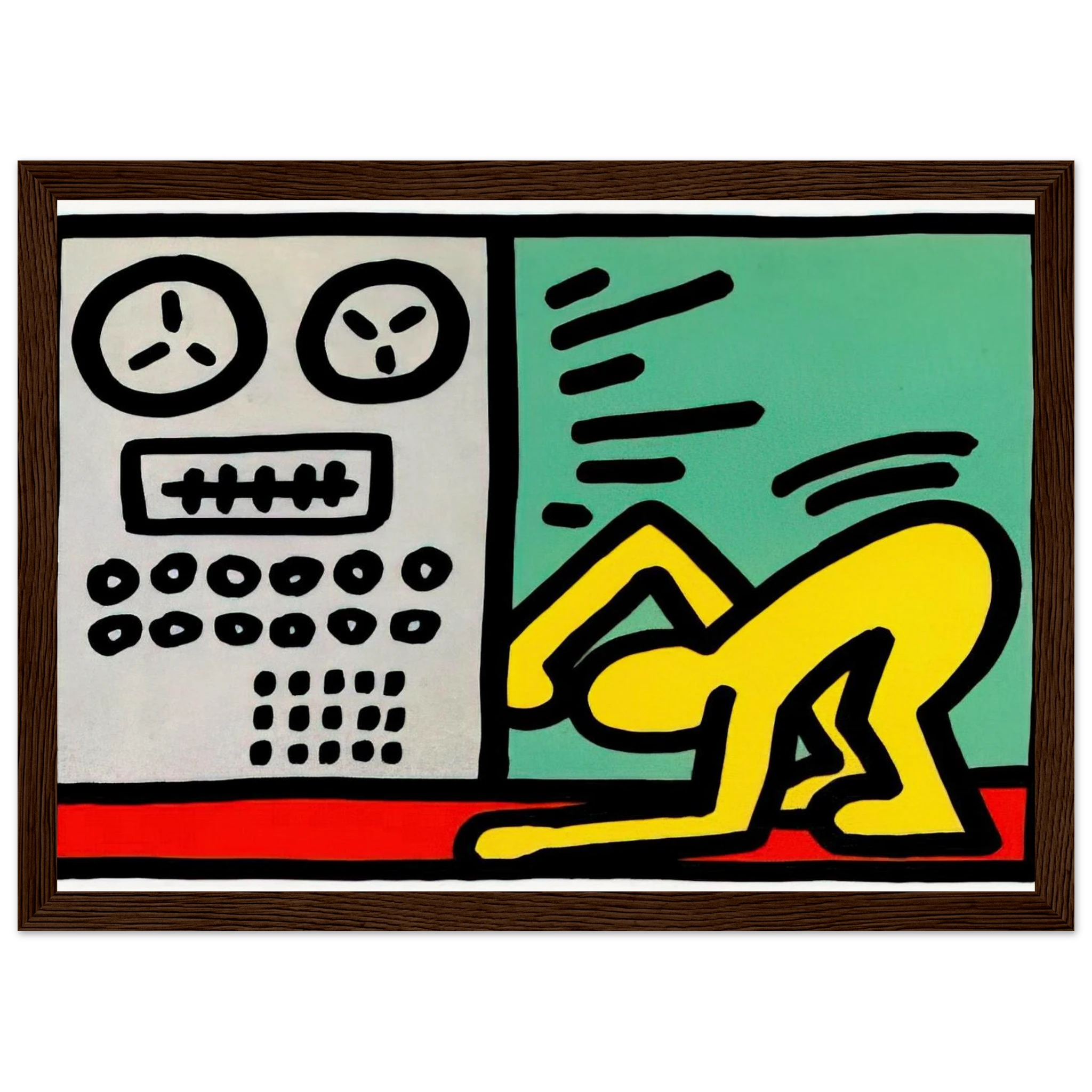POP SHOP III 1989 Framed Poster | Keith Haring Framed Prints Wall Art | Keith Haring Prints
