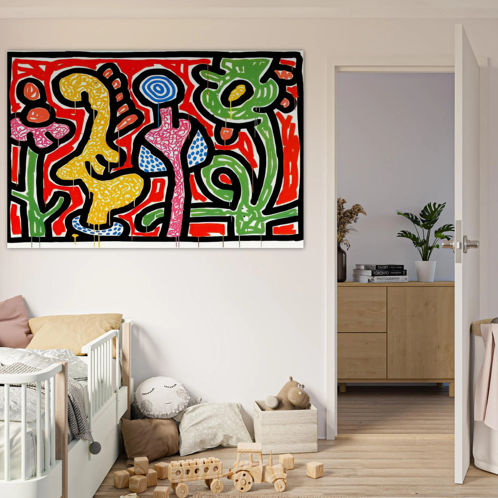 FLOWERS IV 1990 Poster | Keith Haring Poster | Keith Haring Prints