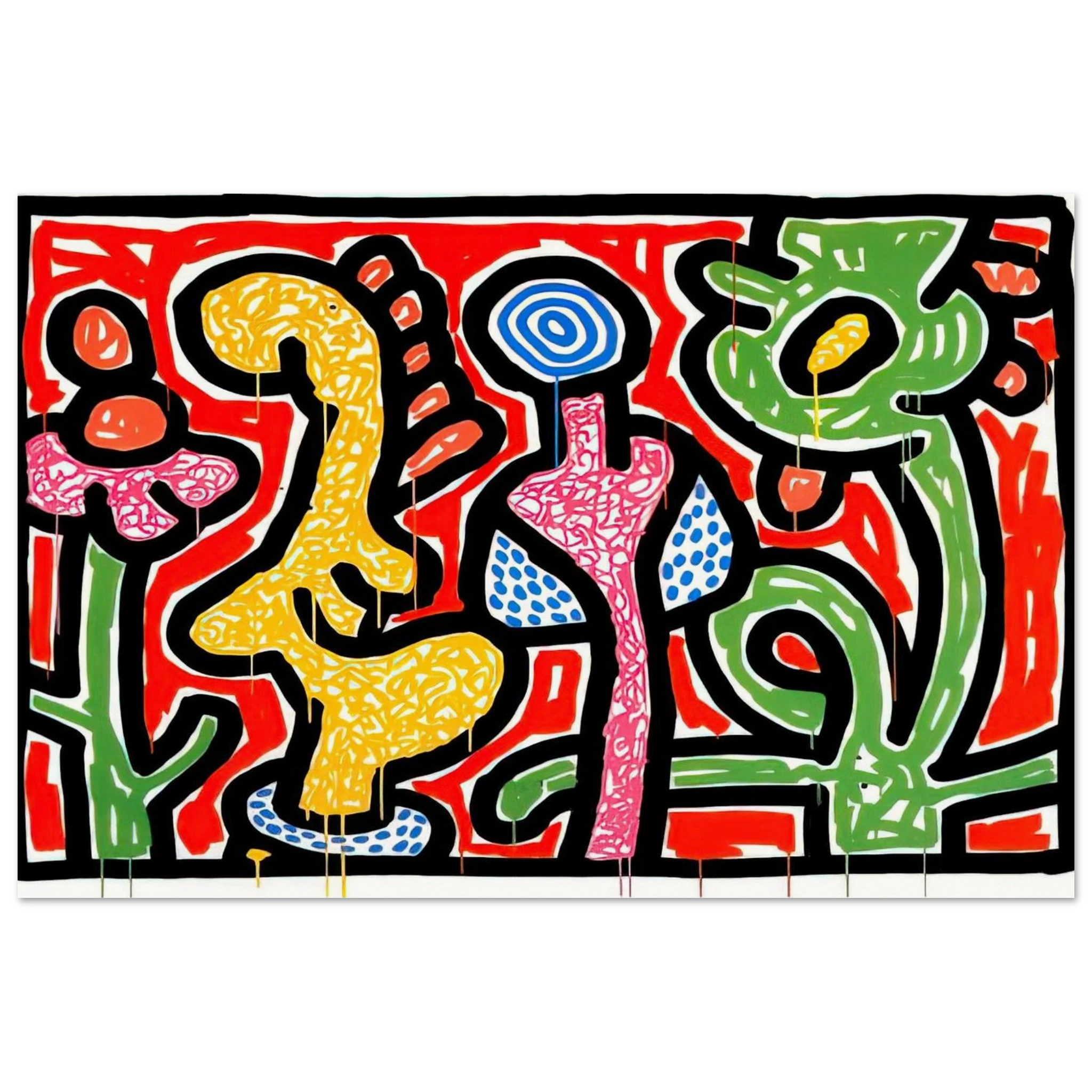 FLOWERS IV 1990 Poster | Keith Haring Poster | Keith Haring Prints