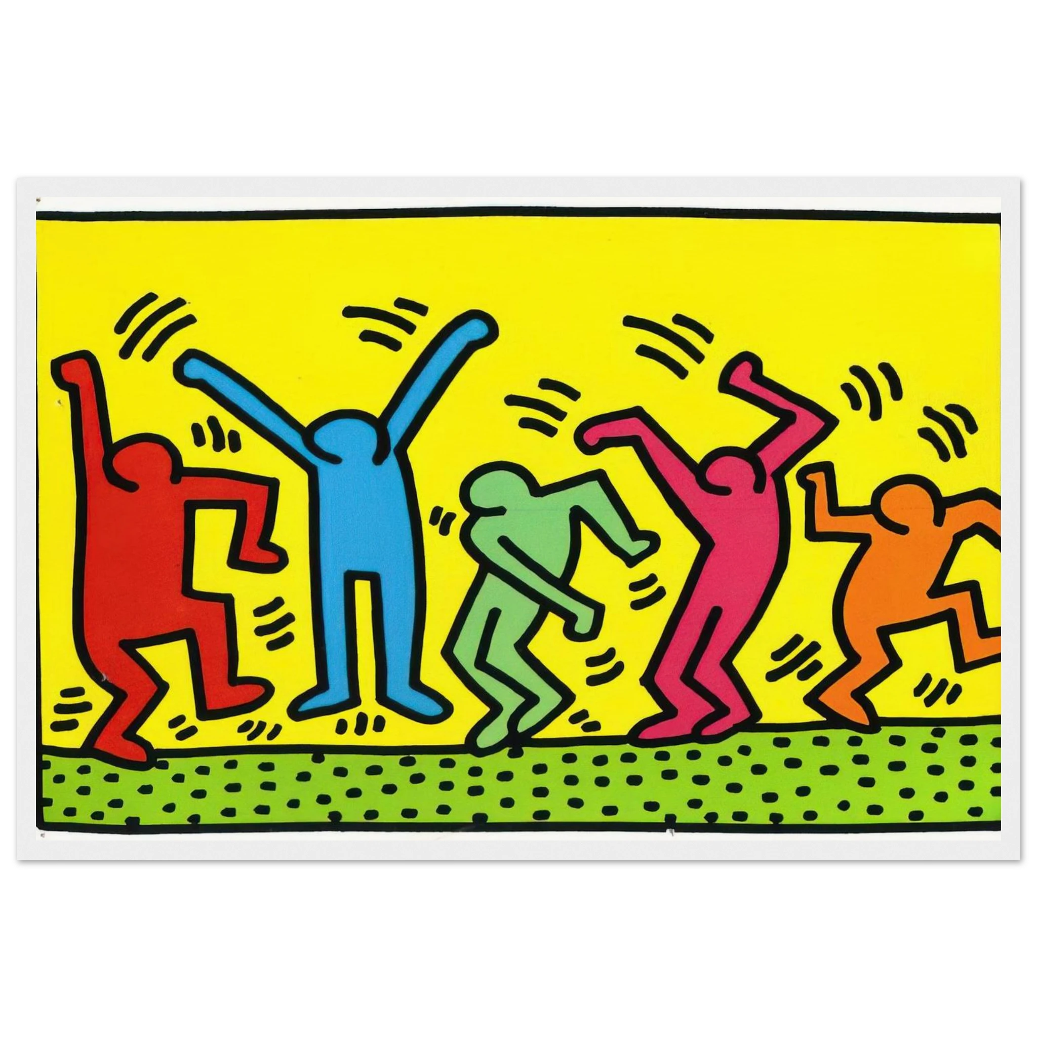 UNTITLED DANCE 1987 Framed Poster | Keith Haring Framed Prints Wall Art | Keith Haring Prints