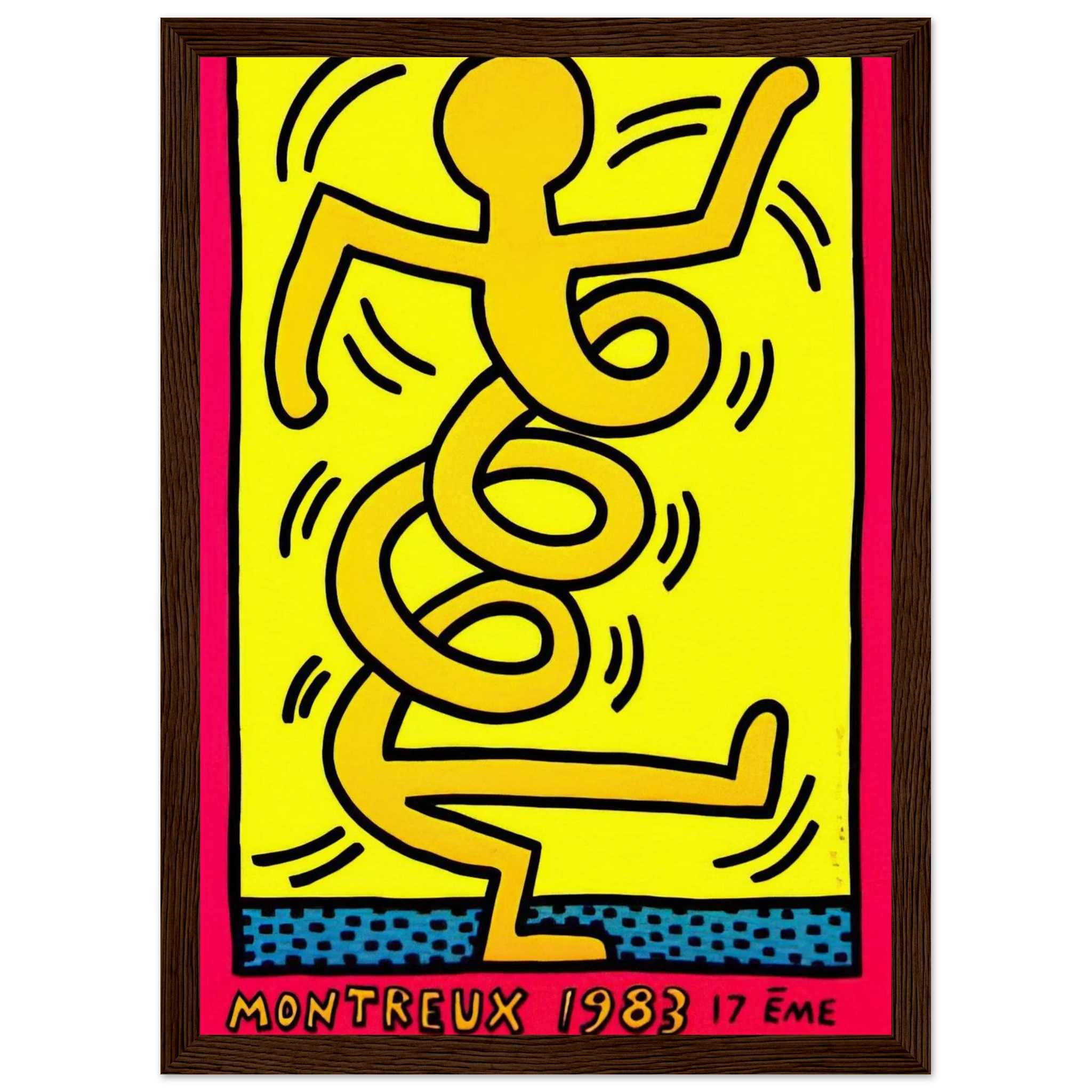 MONTREUX 1983 Framed Poster | Keith Haring Framed Prints Wall Art | Keith Haring Prints