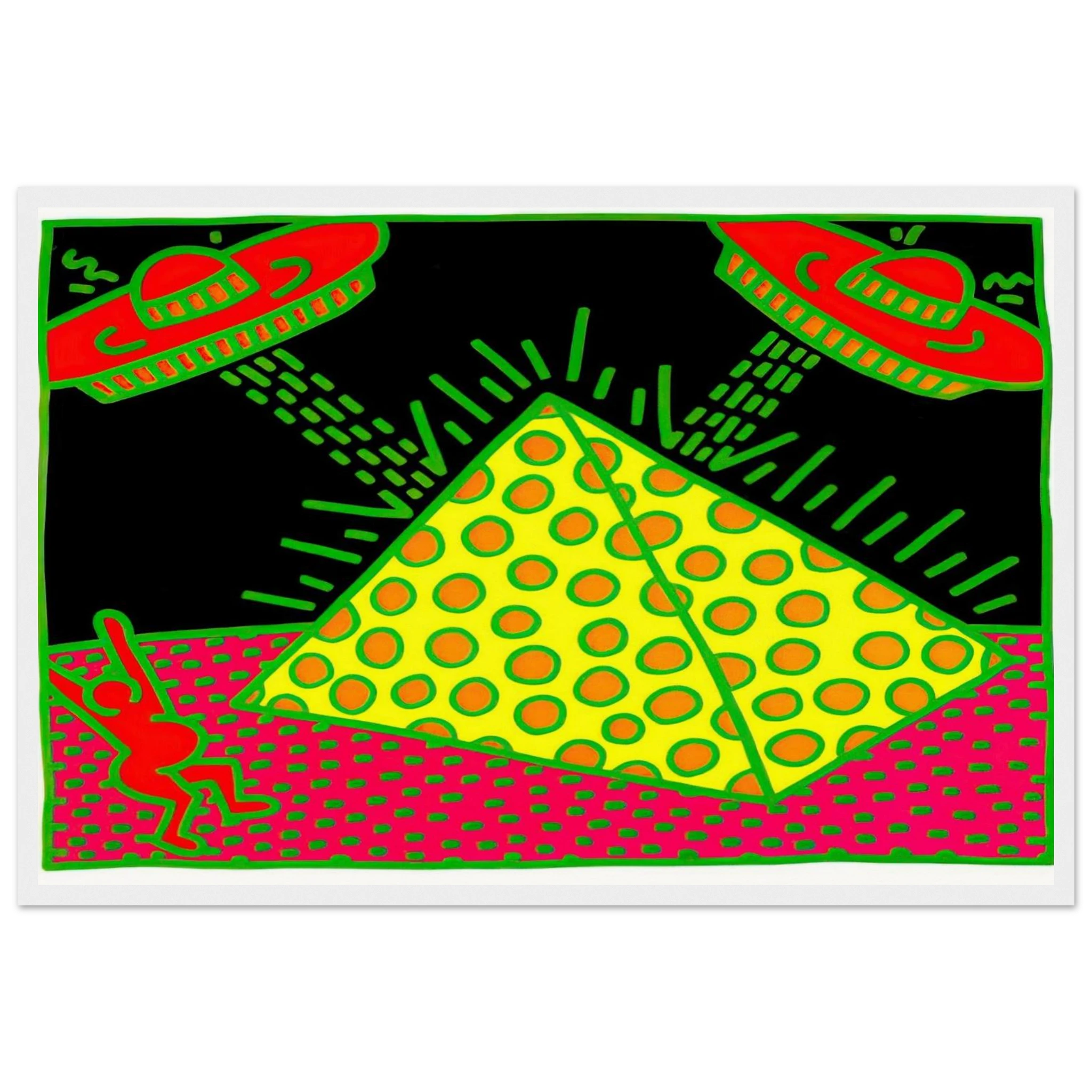 UNTITLED 1983 3 Framed Poster | Keith Haring Framed Prints Wall Art | Keith Haring Prints