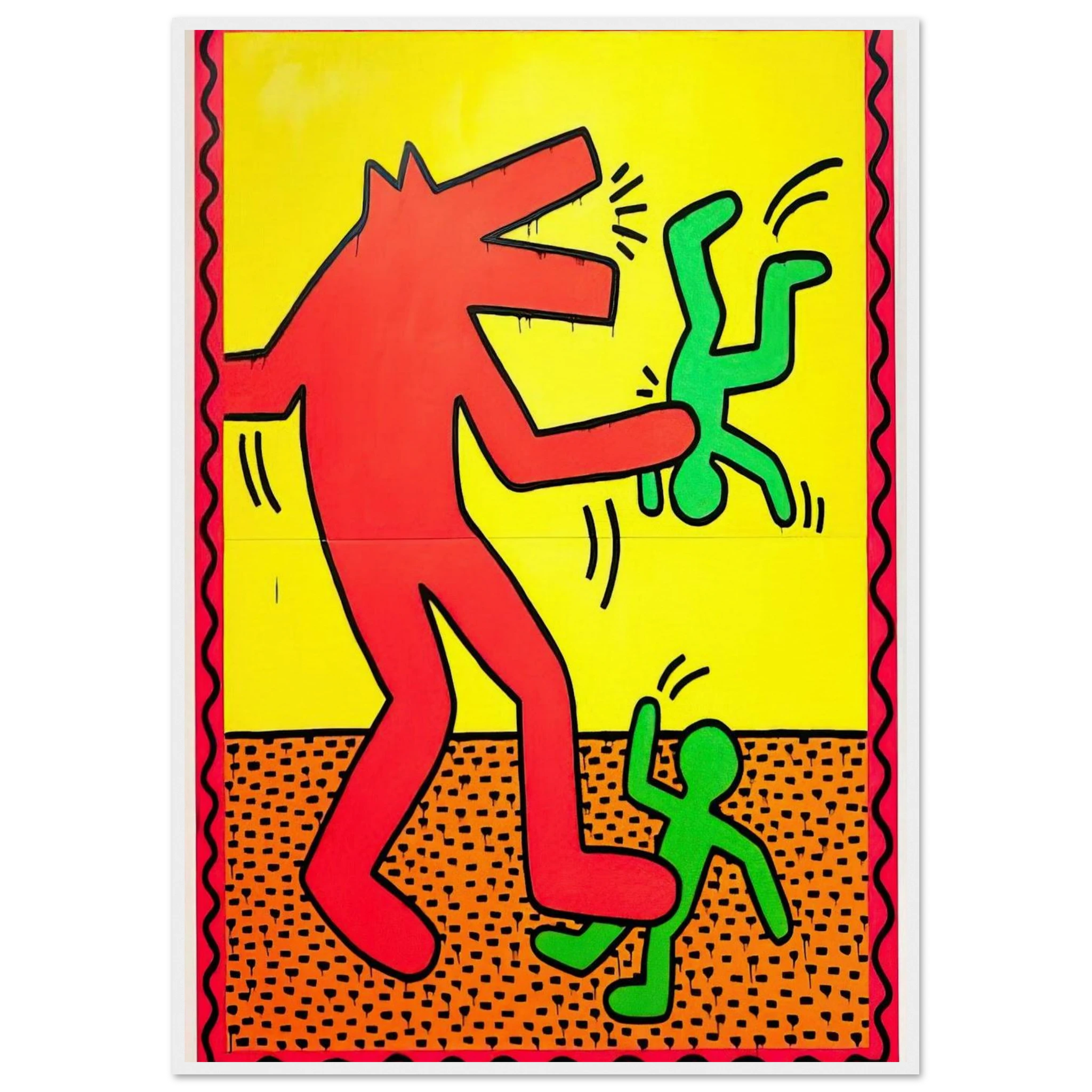 UNTITLED 1982 1 Framed Poster | Keith Haring Framed Prints Wall Art | Keith Haring Prints