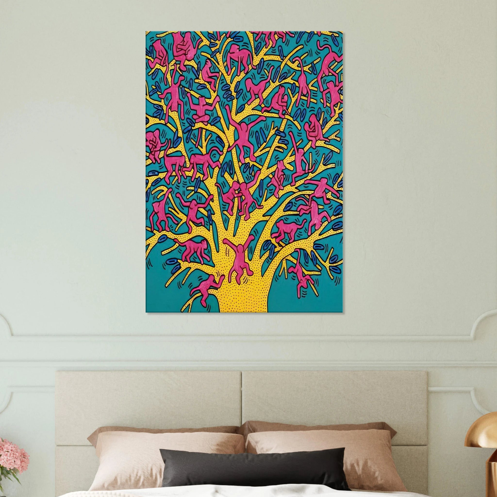 THE TREE OF MONKEYS Canvas | Keith Haring Canvas | Keith Haring Prints
