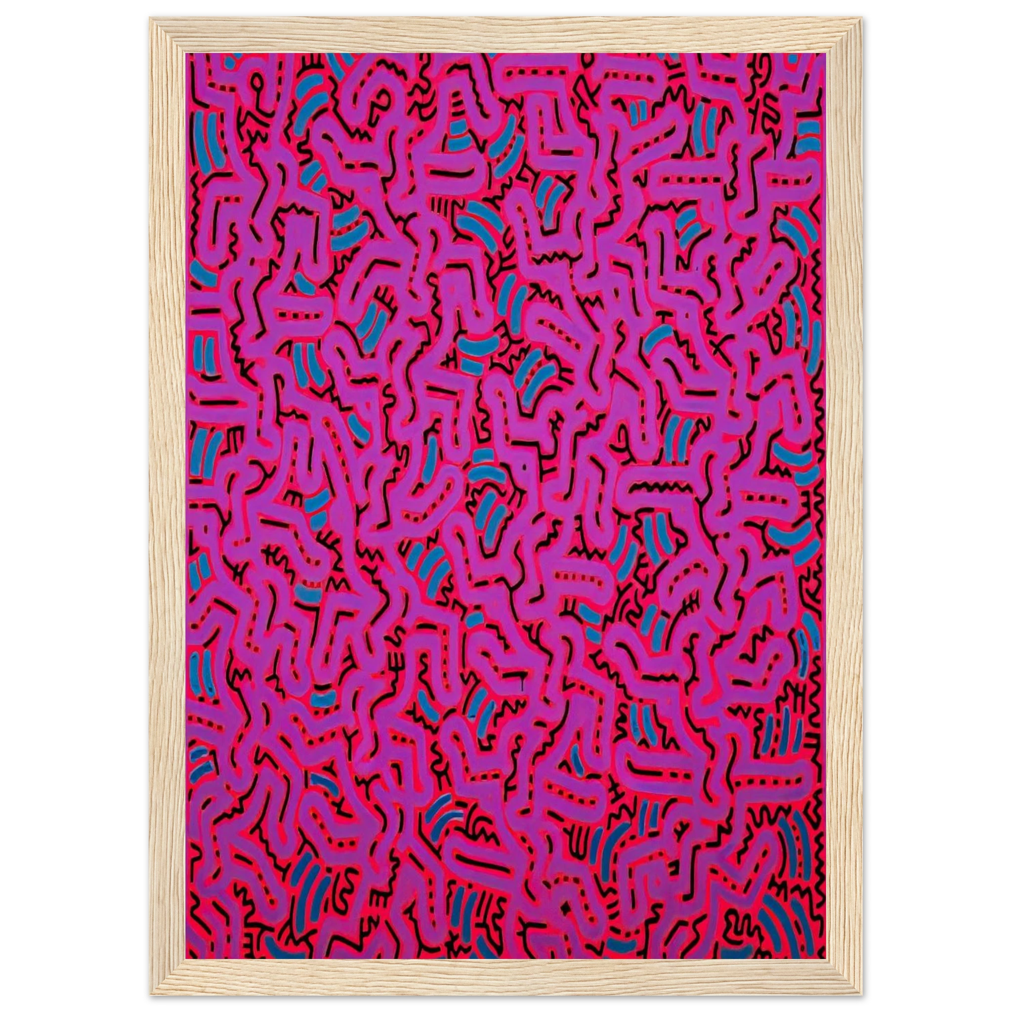 UNTITLED 1984 Framed Poster | Keith Haring Framed Prints Wall Art | Keith Haring Prints