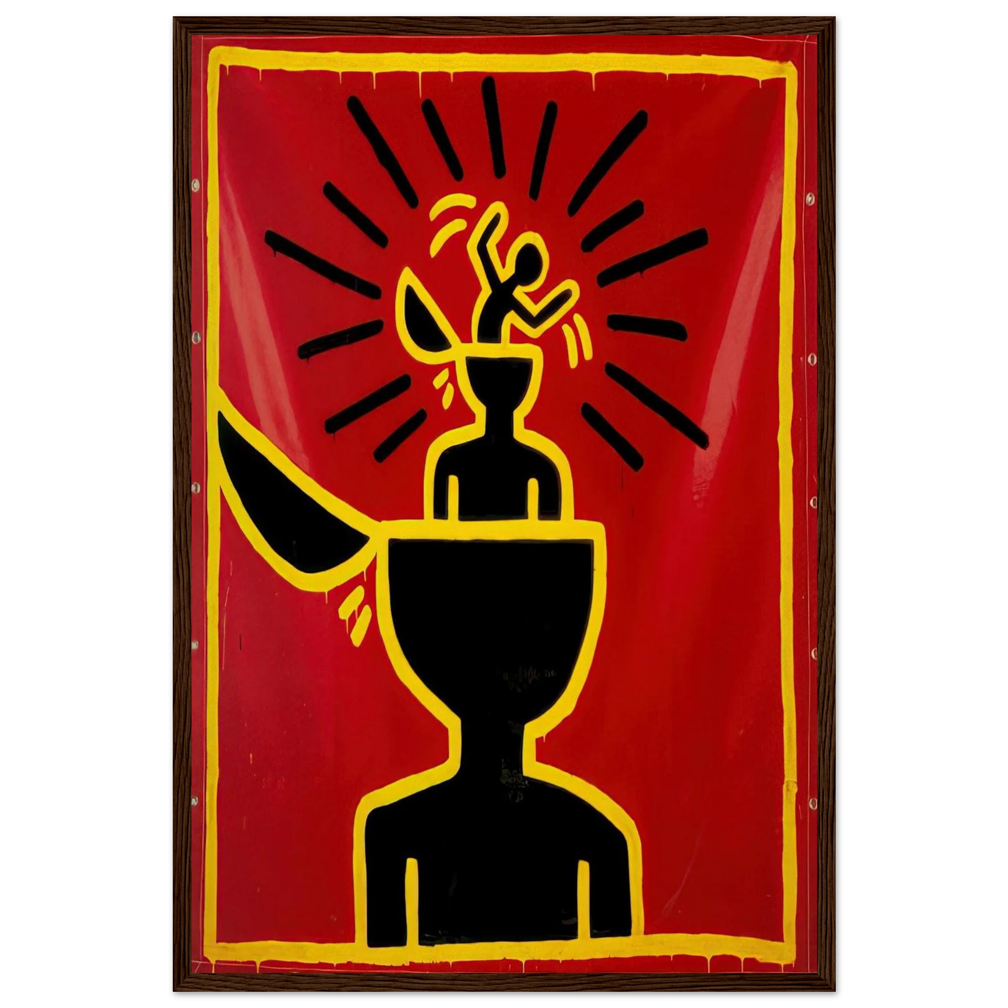 UNTITLED 1982 Framed Poster | Keith Haring Framed Prints Wall Art | Keith Haring Prints