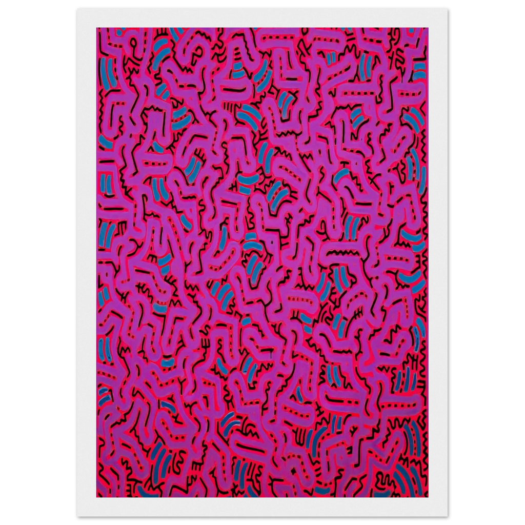 UNTITLED 1984 Framed Poster | Keith Haring Framed Prints Wall Art | Keith Haring Prints