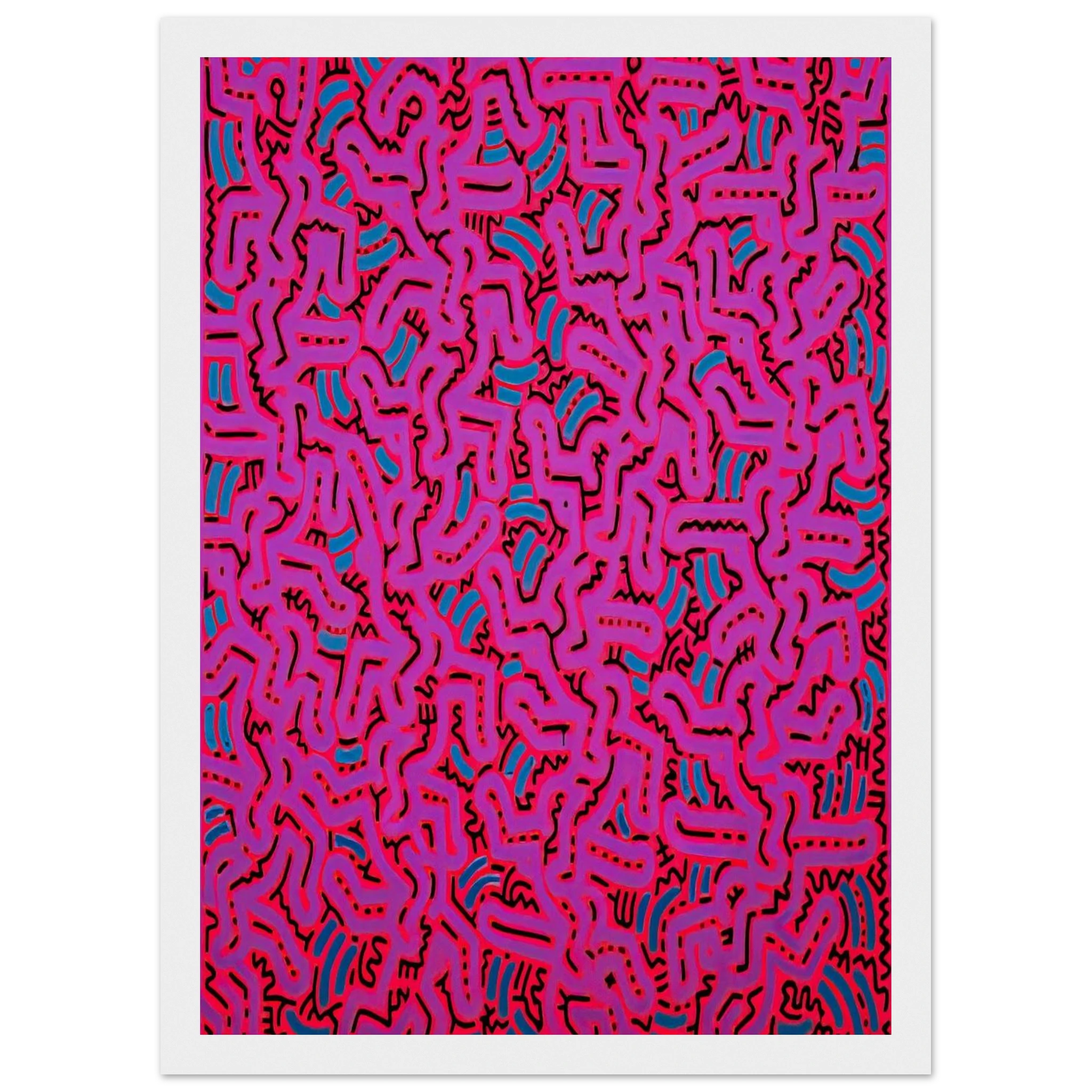 UNTITLED 1984 Framed Poster | Keith Haring Framed Prints Wall Art | Keith Haring Prints