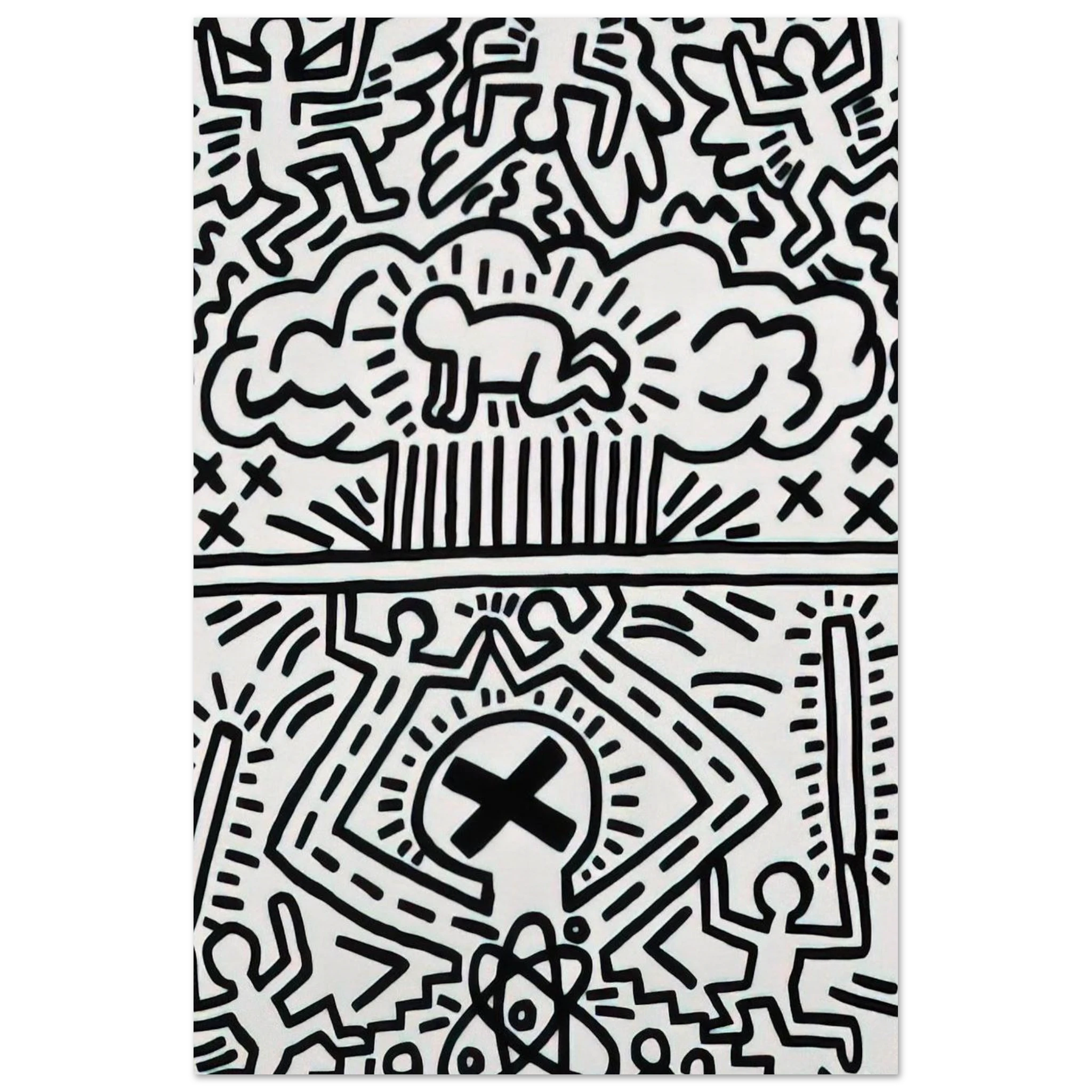 ANTI NUCLEAR RALLY 1982 Poster | Keith Haring Poster | Keith Haring Prints