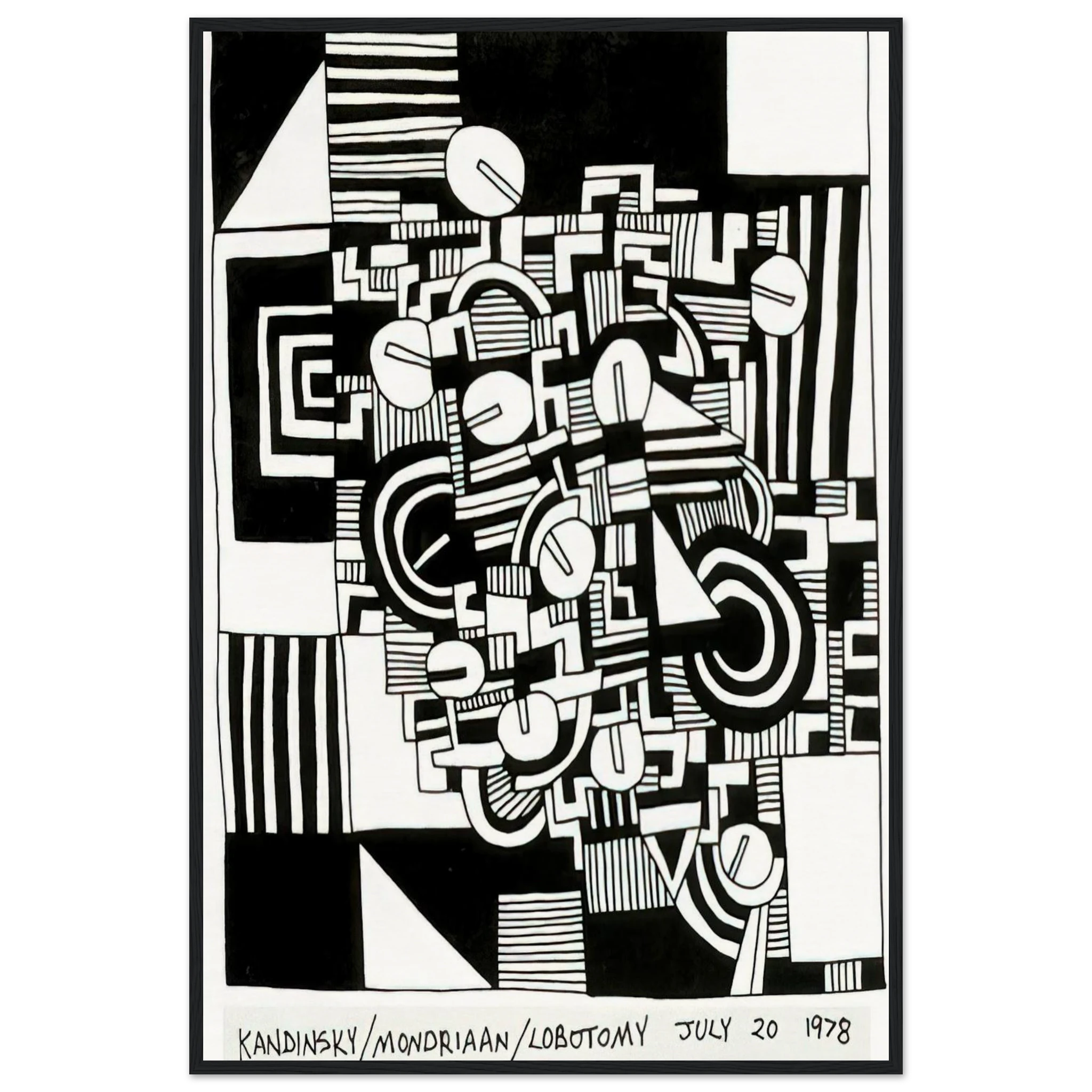 UNTITLED 1978 Framed Poster | Keith Haring Framed Prints Wall Art | Keith Haring Prints