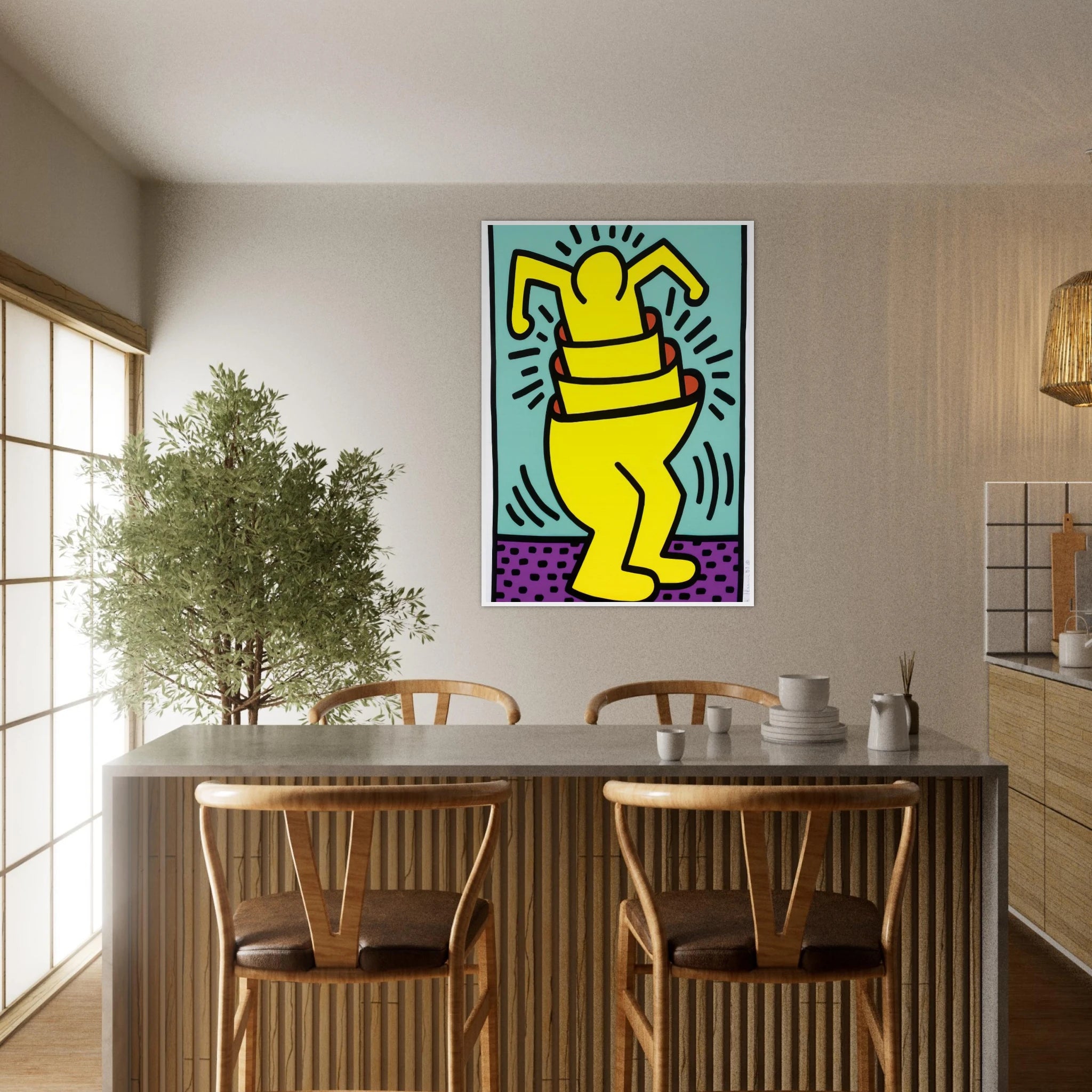 UNTITLED 1989 Framed Poster | Keith Haring Framed Prints Wall Art | Keith Haring Prints