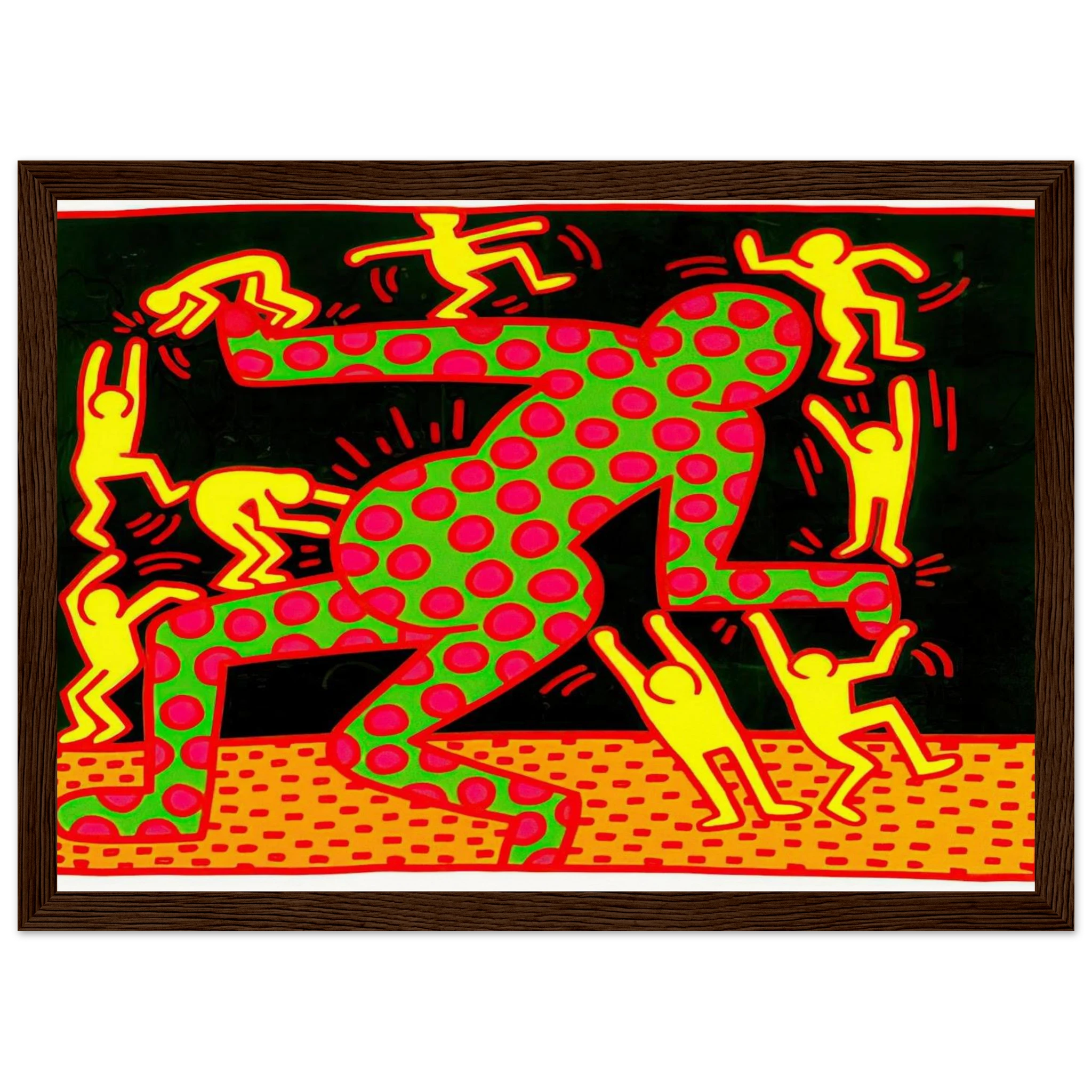 UNTITLED 1983 2 Framed Poster | Keith Haring Framed Prints Wall Art | Keith Haring Prints
