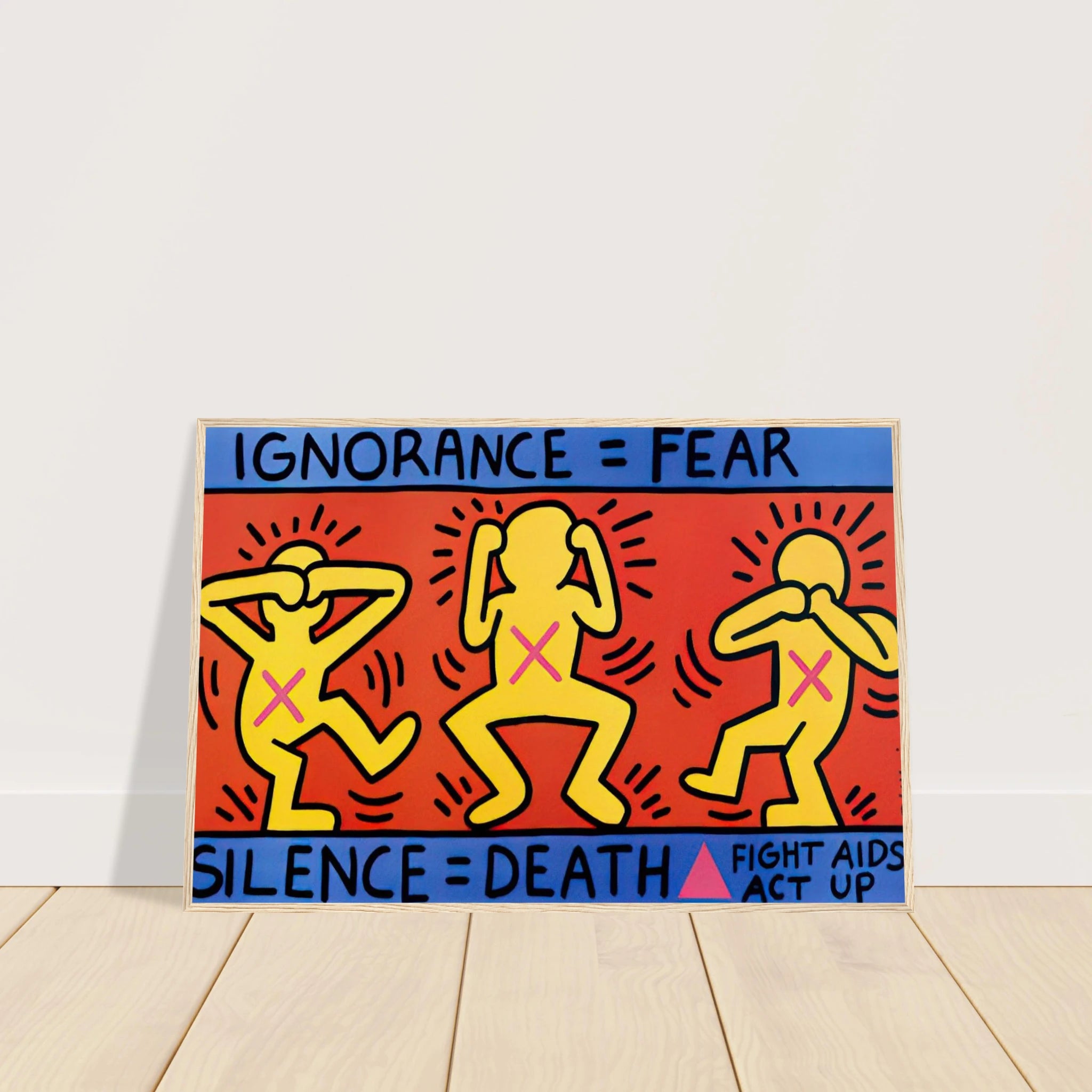 IGNORANCE FEAR 1989 Framed Poster | Keith Haring Framed Prints Wall Art | Keith Haring Prints