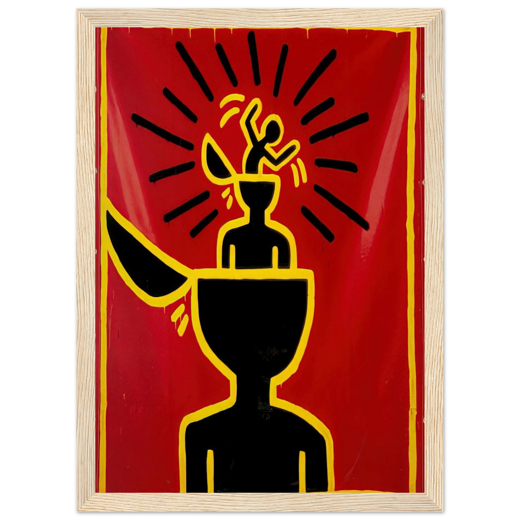 UNTITLED 1982 Framed Poster | Keith Haring Framed Prints Wall Art | Keith Haring Prints