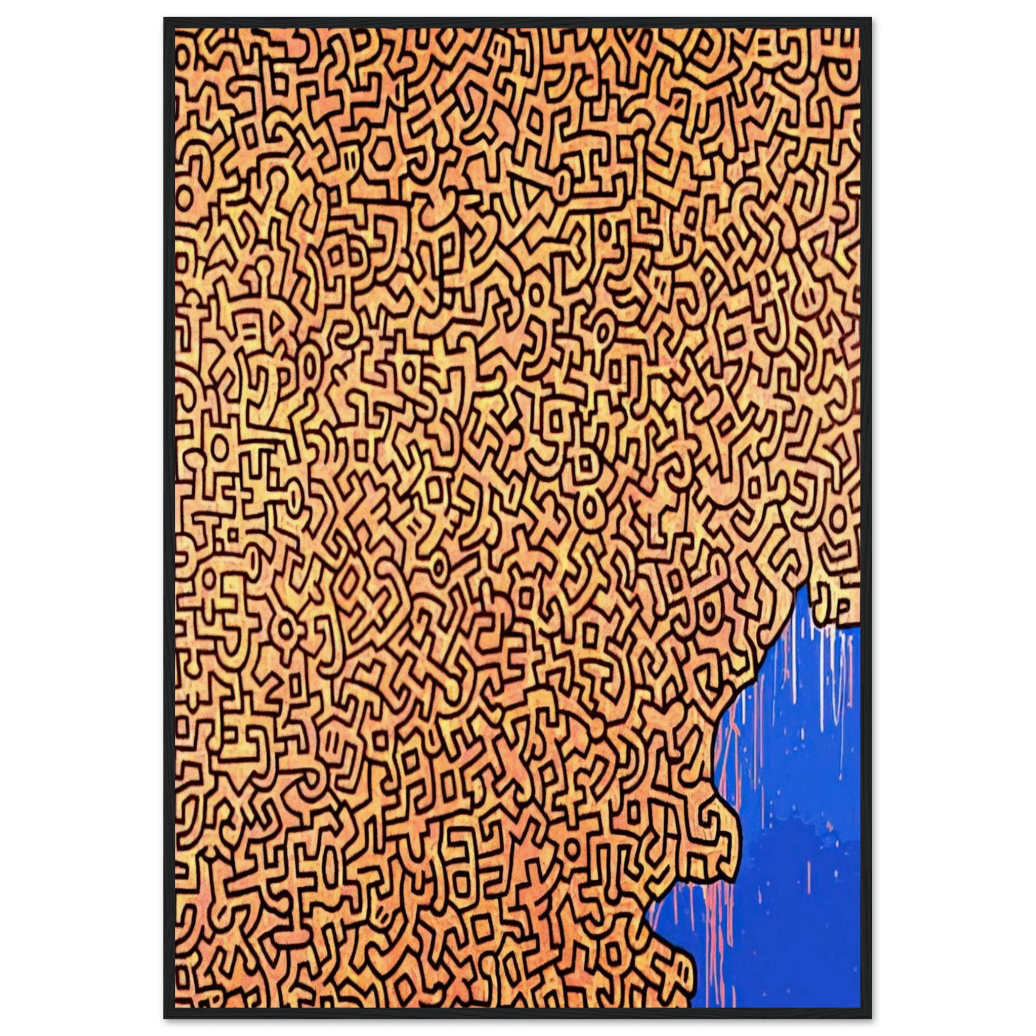 BRAZIL 1989 Framed Poster | Keith Haring Framed Prints Wall Art | Keith Haring Prints
