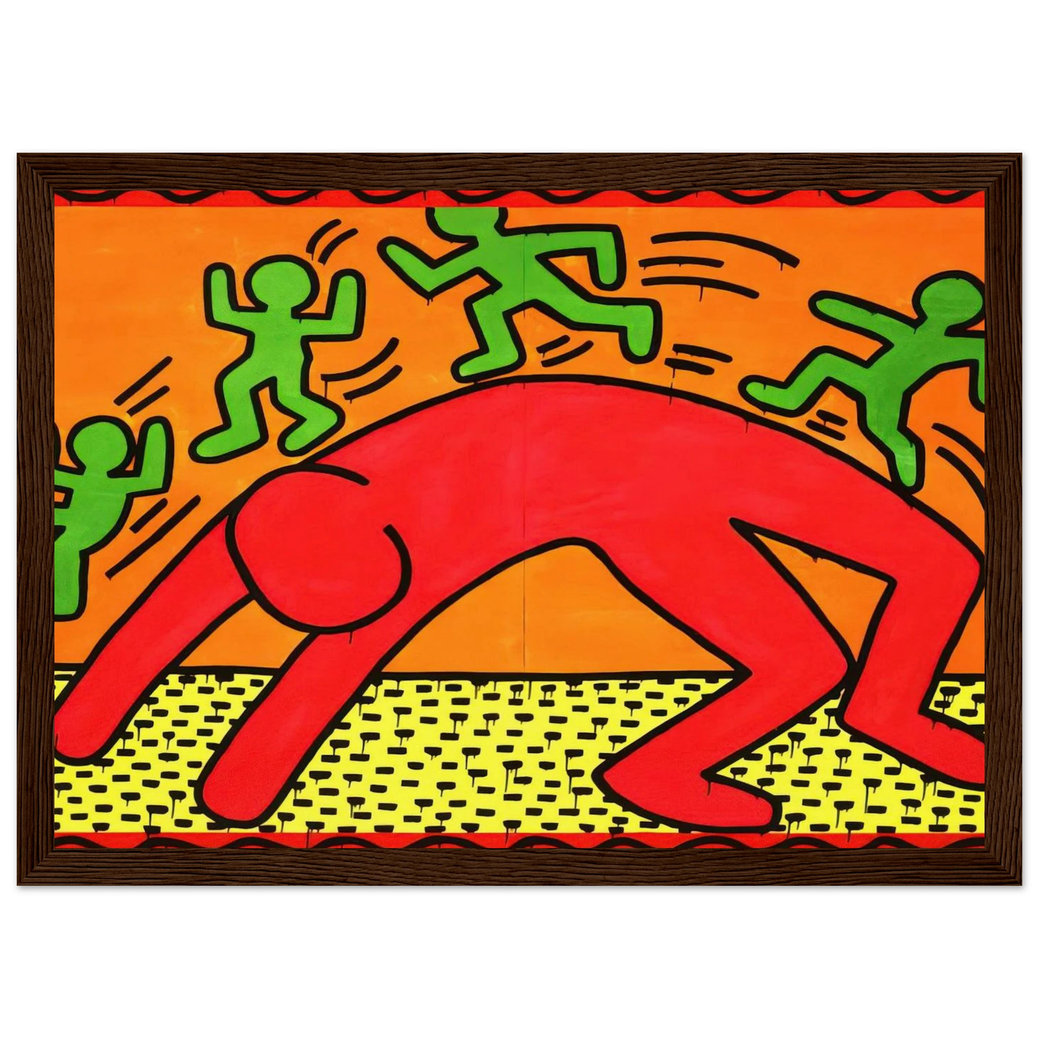 UNTITLED 1982 2 Framed Poster | Keith Haring Framed Prints Wall Art | Keith Haring Prints