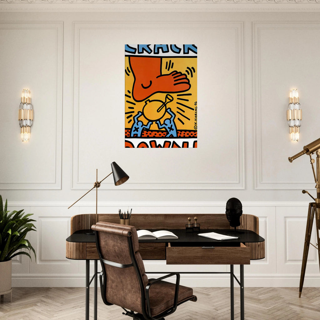 CRACK DOWN 1986 Canvas | Keith Haring Canvas | Keith Haring Prints