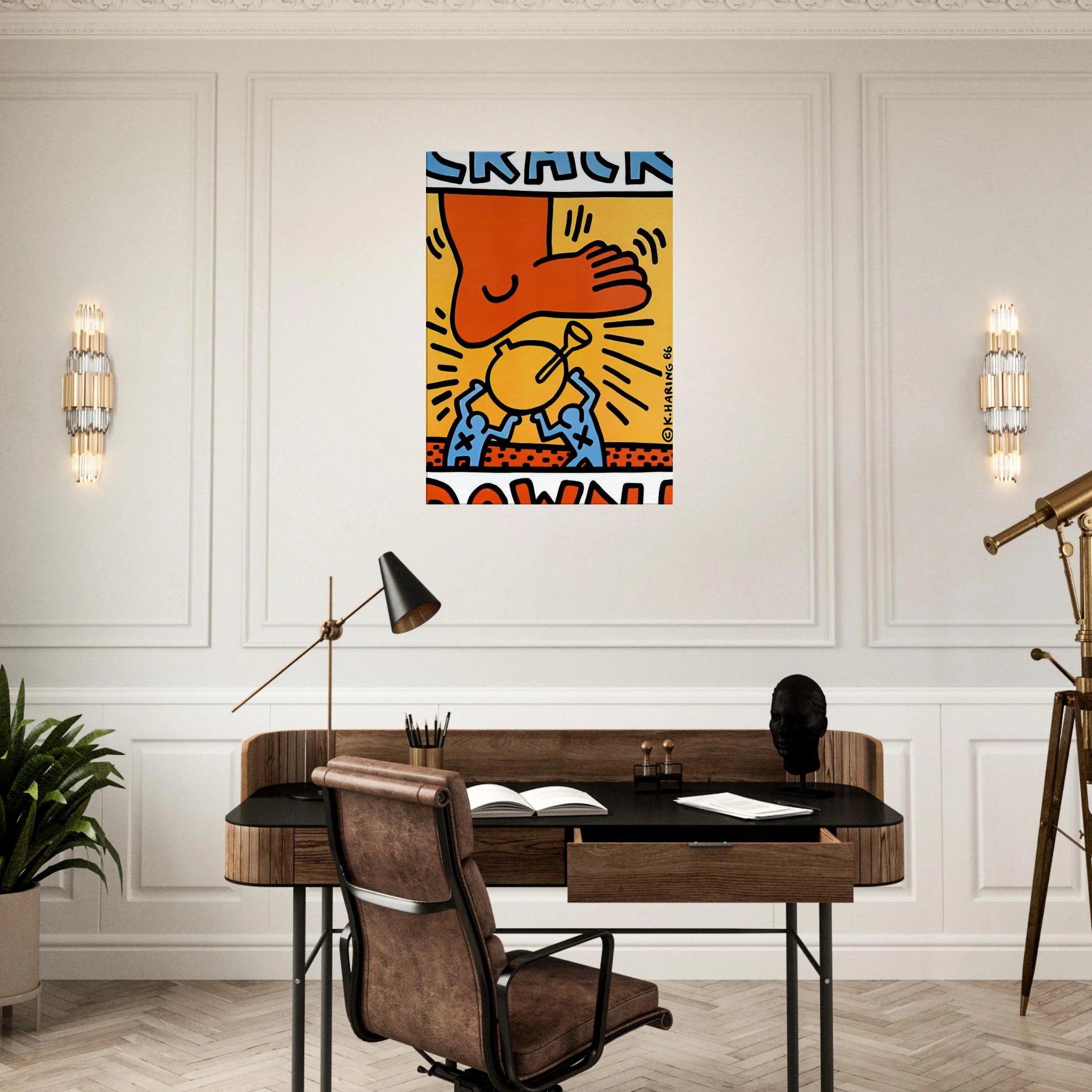 CRACK DOWN 1986 Canvas | Keith Haring Canvas | Keith Haring Prints