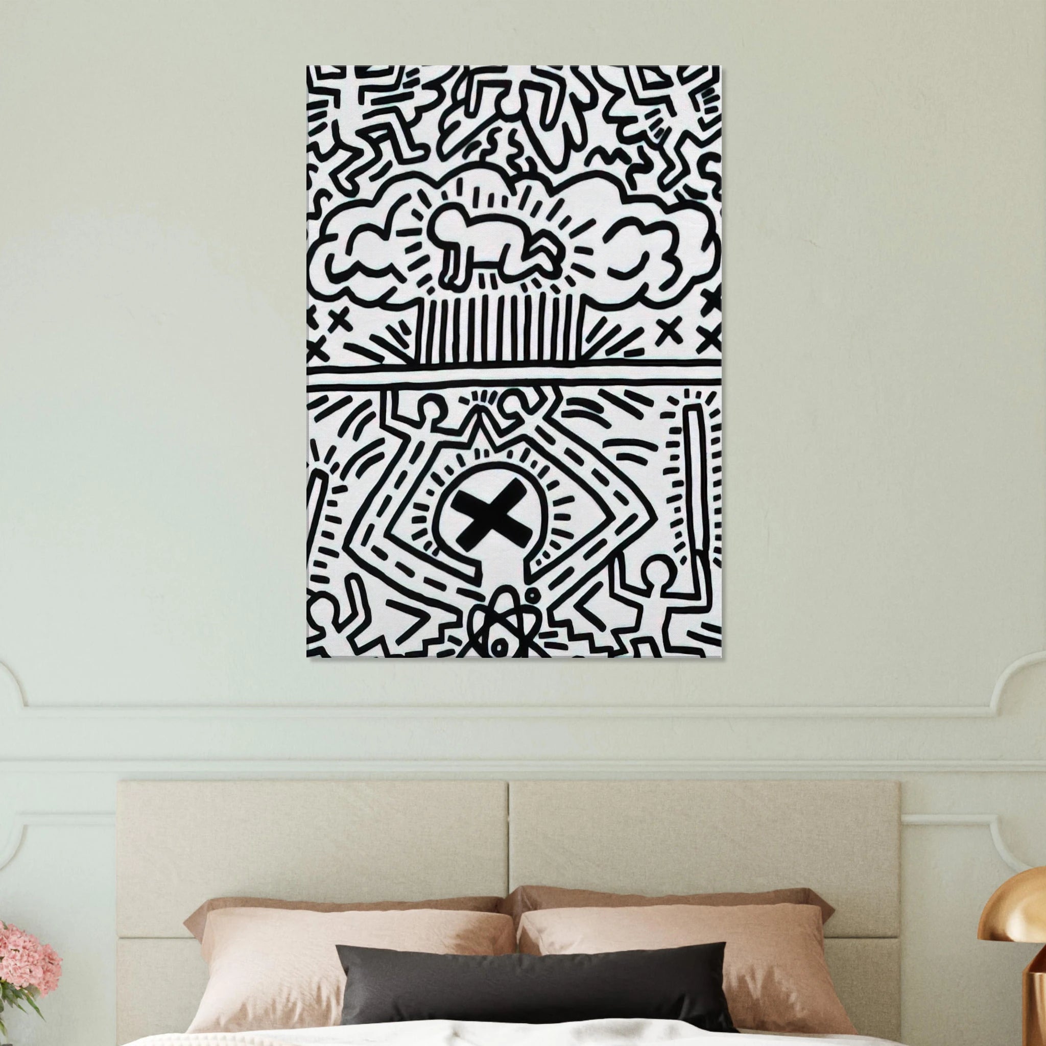 ANTI NUCLEAR RALLY 1982 Canvas | Keith Haring Canvas | Keith Haring Prints