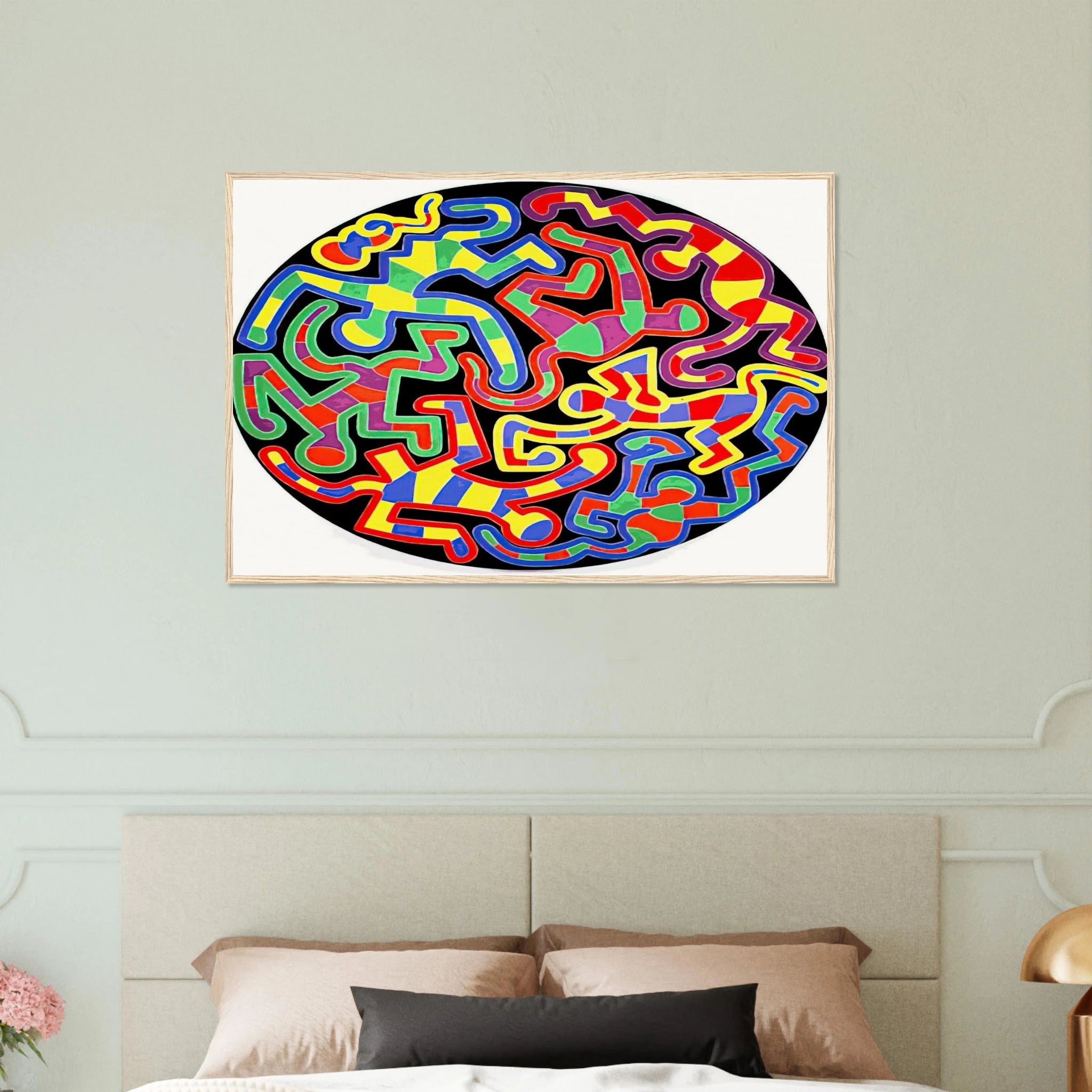 MONKEY PUZZLE 1988 Framed Poster | Keith Haring Framed Prints Wall Art | Keith Haring Prints