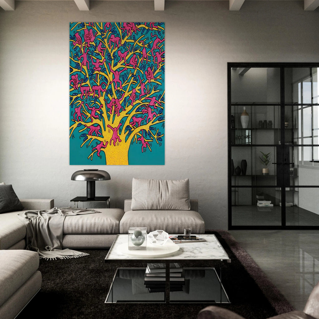 THE TREE OF MONKEYS Poster | Keith Haring Poster | Keith Haring Prints