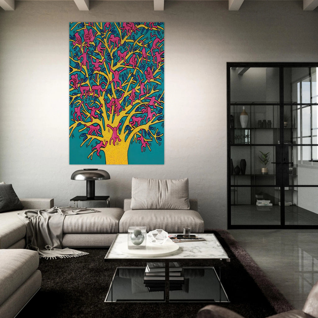 THE TREE OF MONKEYS Poster | Keith Haring Poster | Keith Haring Prints