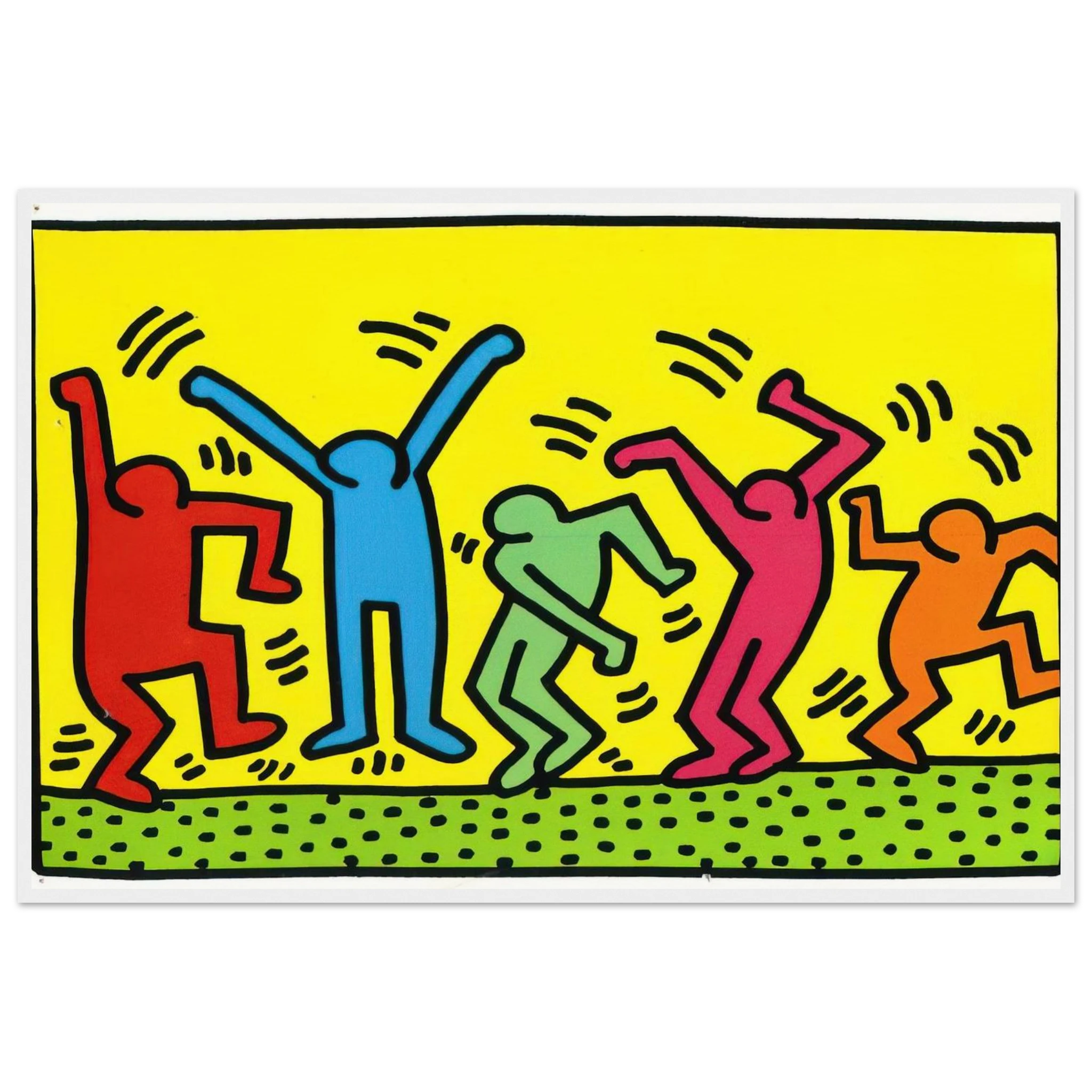 UNTITLED DANCE 1987 Framed Poster | Keith Haring Framed Prints Wall Art | Keith Haring Prints