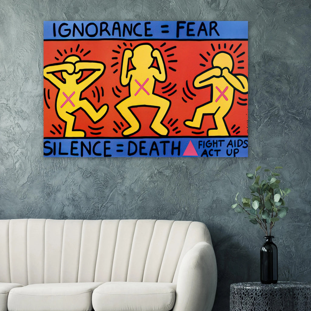 IGNORANCE FEAR 1989 Poster | Keith Haring Poster | Keith Haring Prints