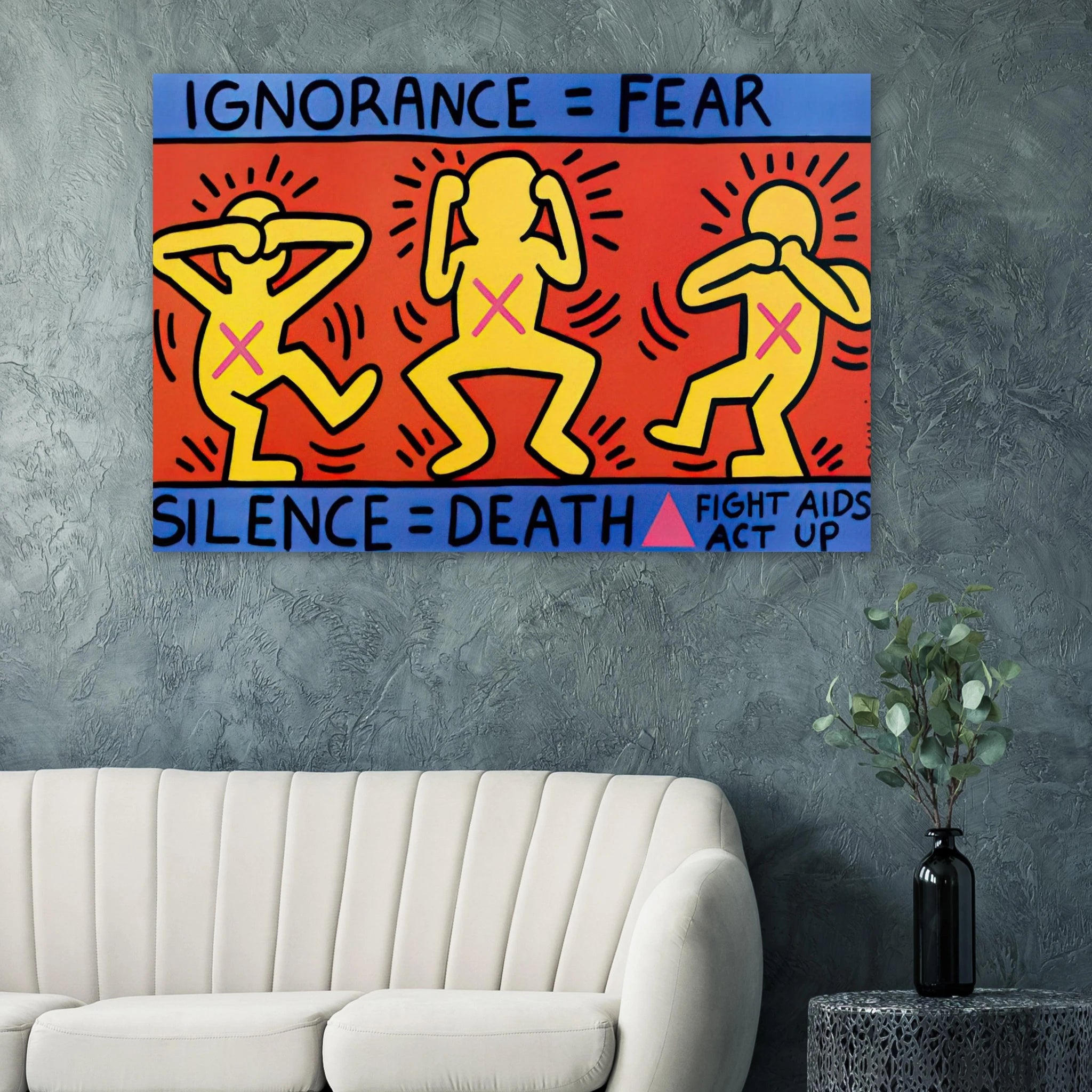 IGNORANCE FEAR 1989 Poster | Keith Haring Poster | Keith Haring Prints