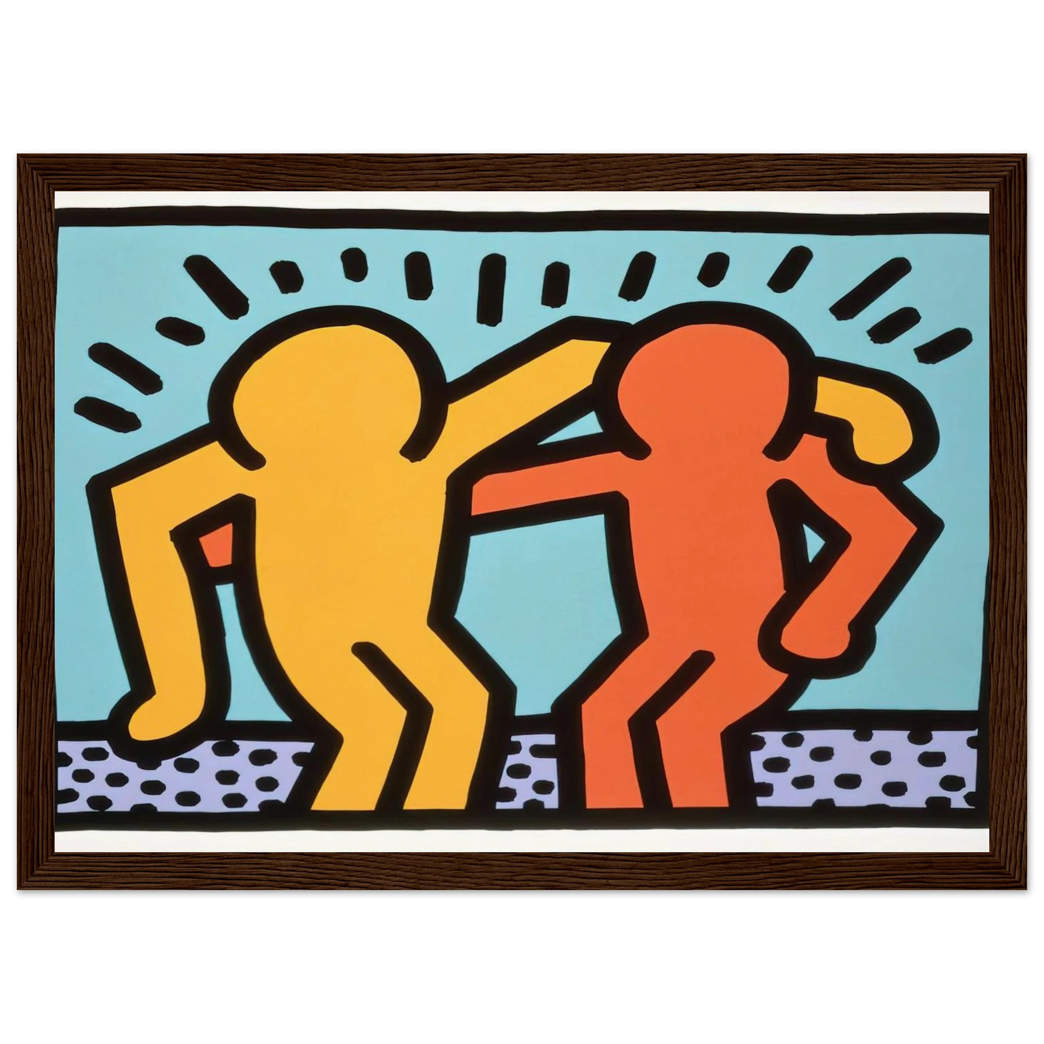 BEST BUDDIES 1990 Framed Poster | Keith Haring Framed Prints Wall Art | Keith Haring Prints