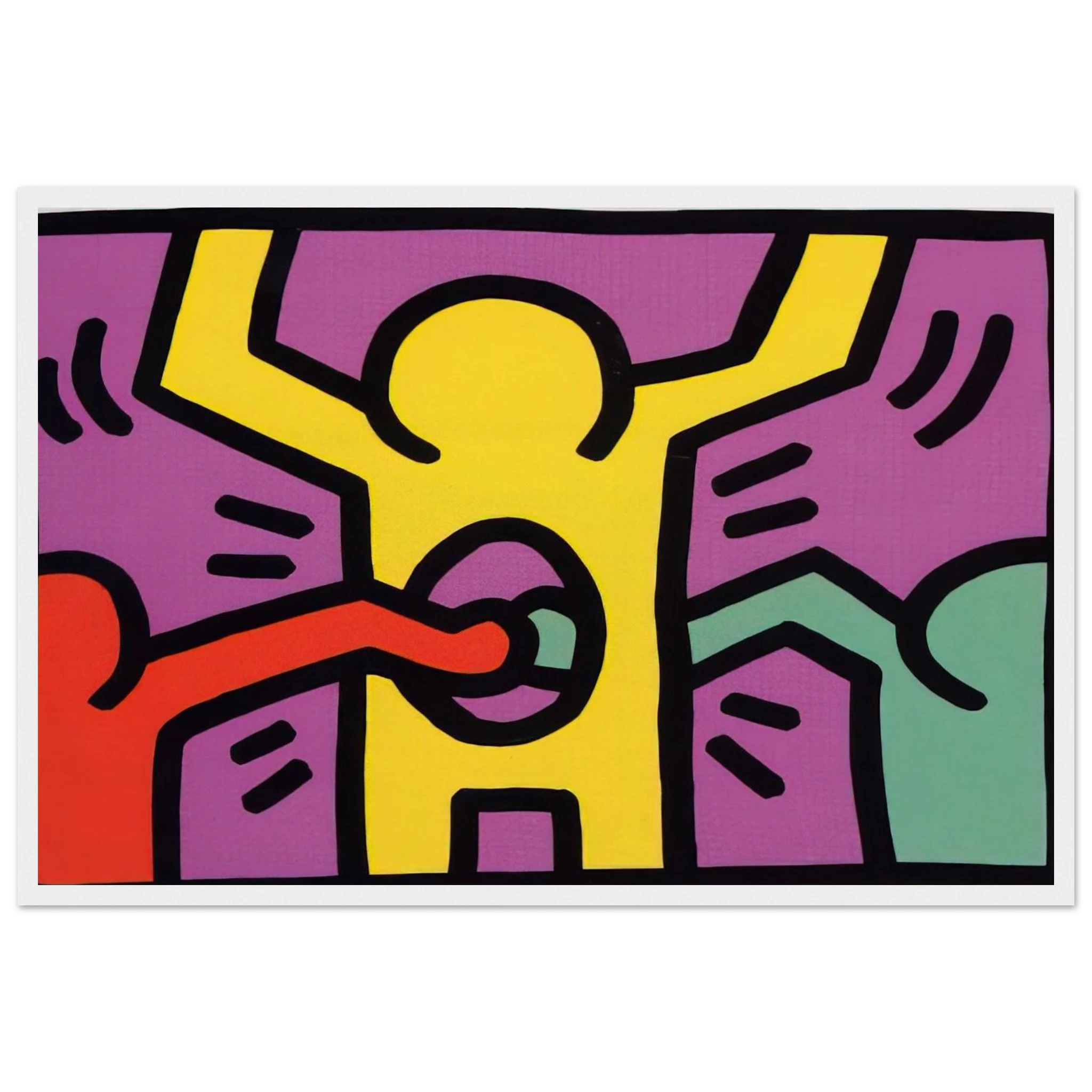 POP SHOP 1 1987 Framed Poster | Keith Haring Framed Prints Wall Art | Keith Haring Prints