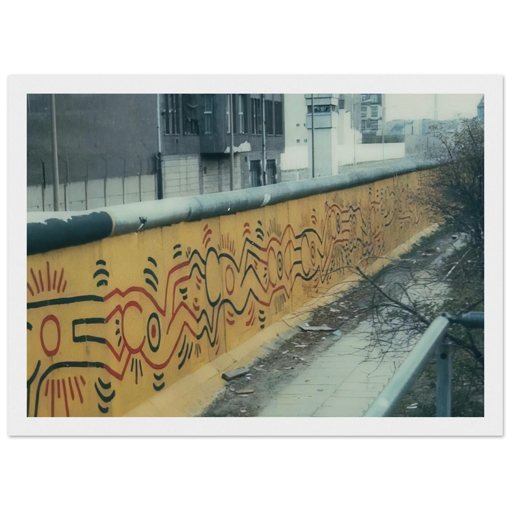 BERLIN MURAL 1986 Framed Poster | Keith Haring Framed Prints Wall Art | Keith Haring Prints