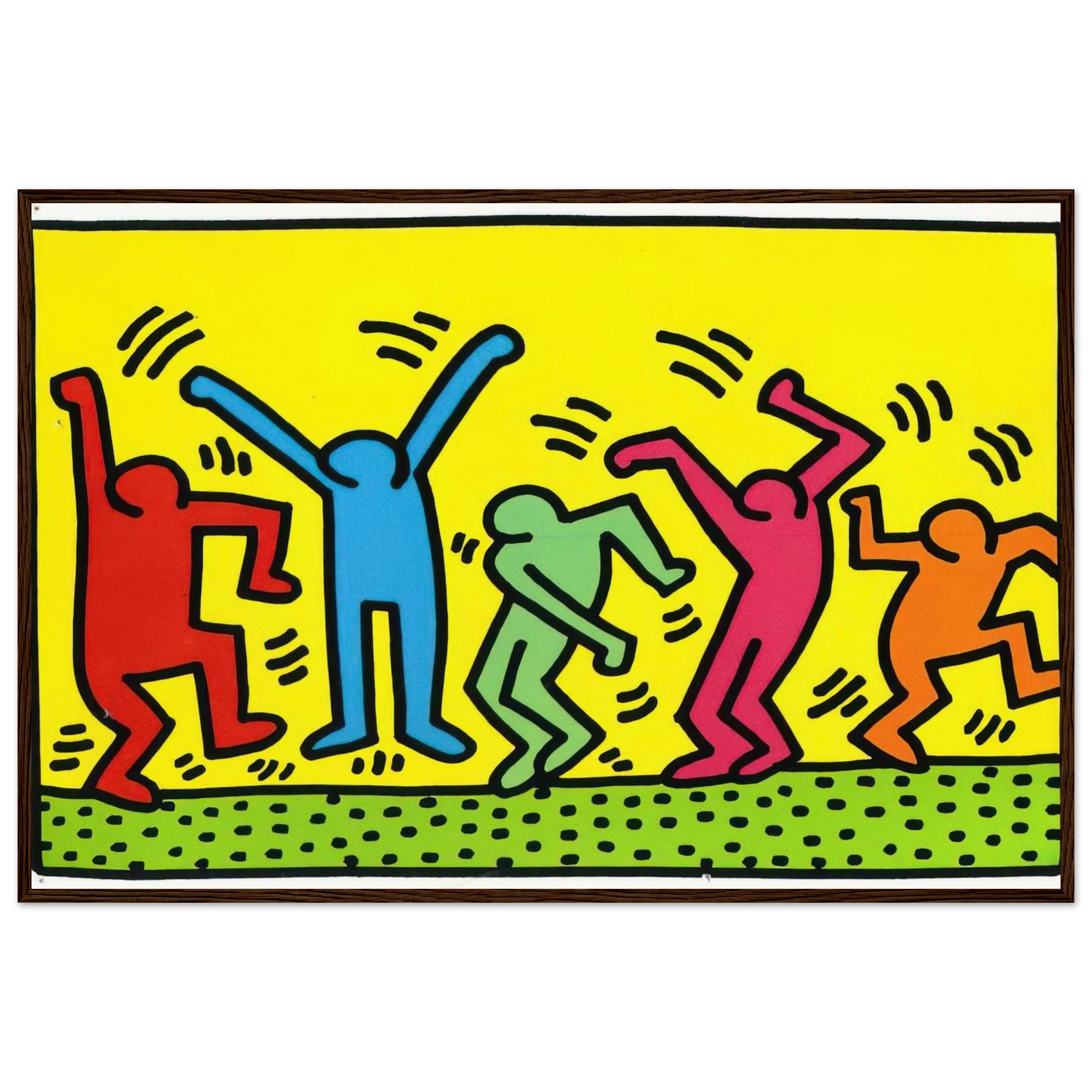 UNTITLED DANCE 1987 Framed Poster | Keith Haring Framed Prints Wall Art | Keith Haring Prints