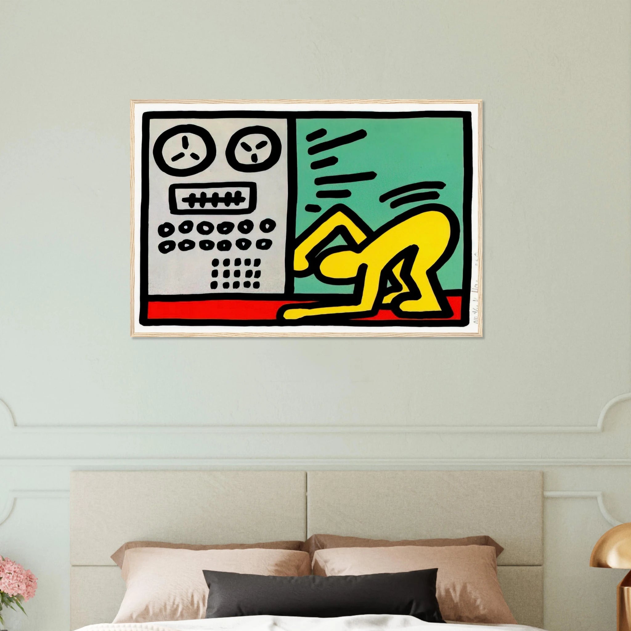 POP SHOP III 1989 Framed Poster | Keith Haring Framed Prints Wall Art | Keith Haring Prints