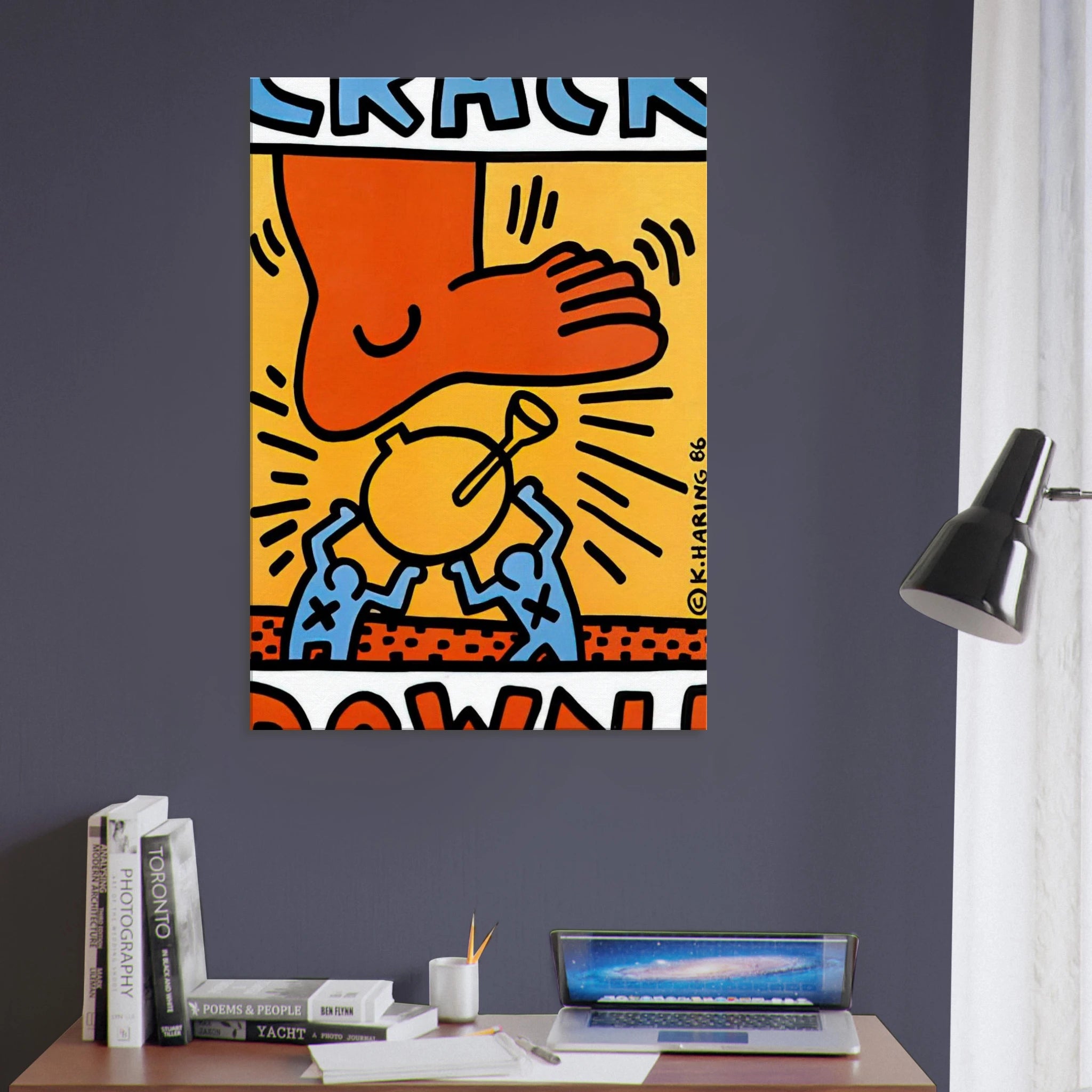CRACK DOWN 1986 Canvas | Keith Haring Canvas | Keith Haring Prints