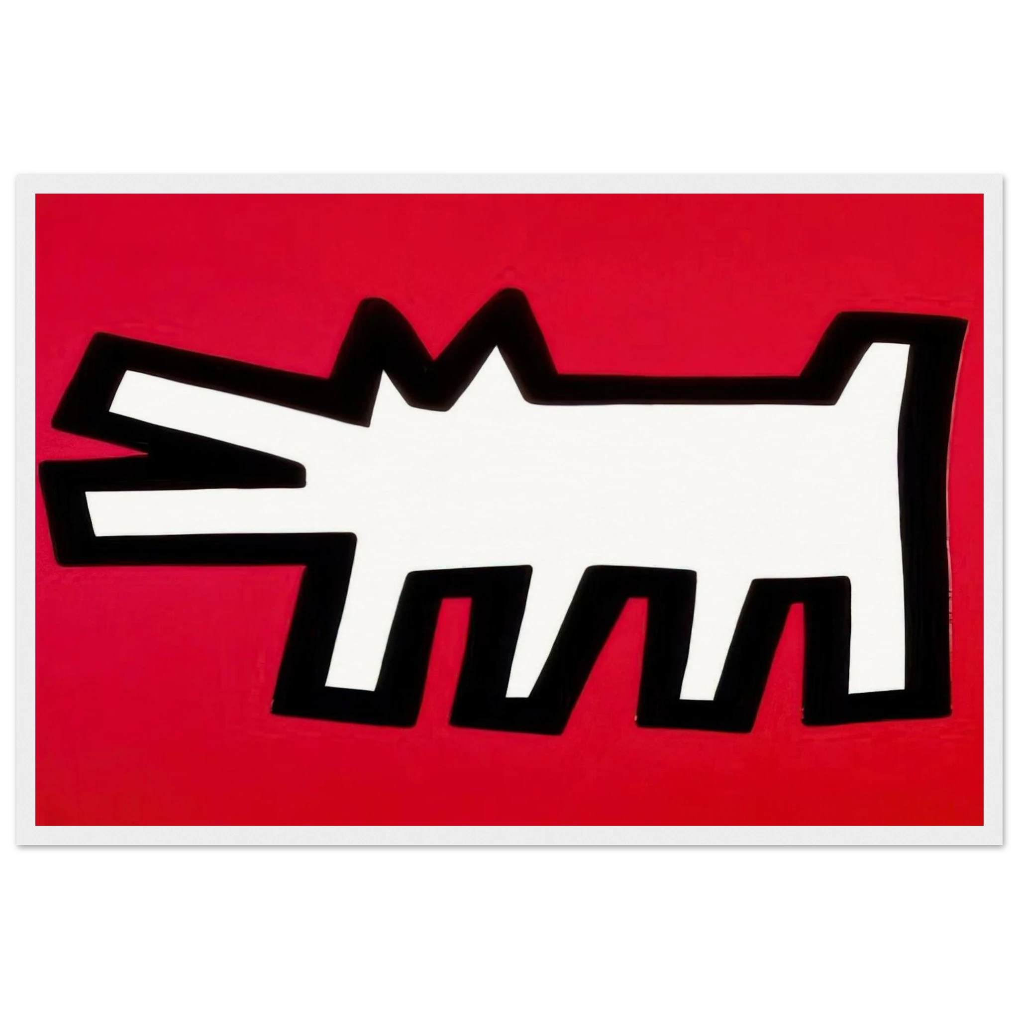 BARKING DOG 1990 Framed Poster | Keith Haring Framed Prints Wall Art | Keith Haring Prints