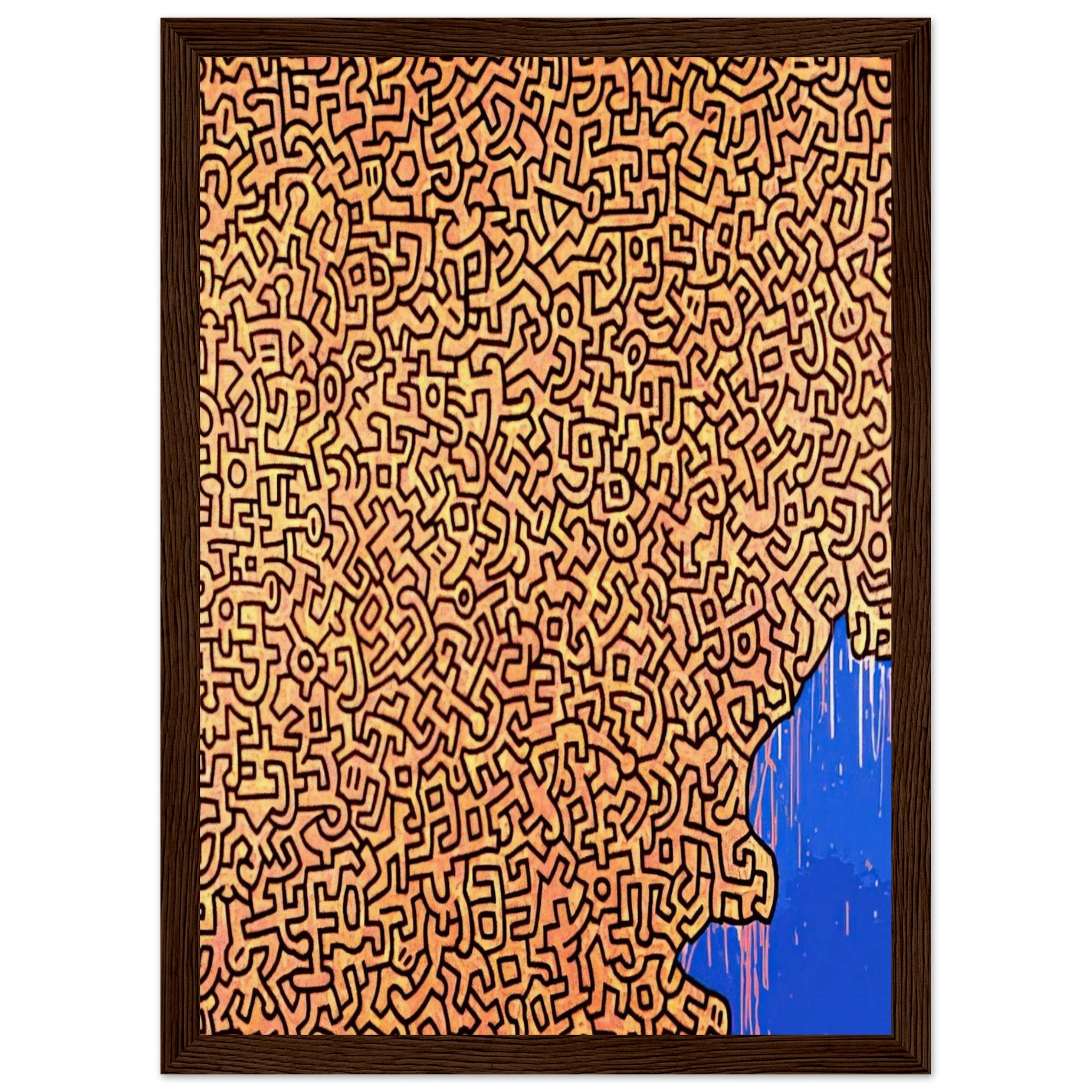 BRAZIL 1989 Framed Poster | Keith Haring Framed Prints Wall Art | Keith Haring Prints