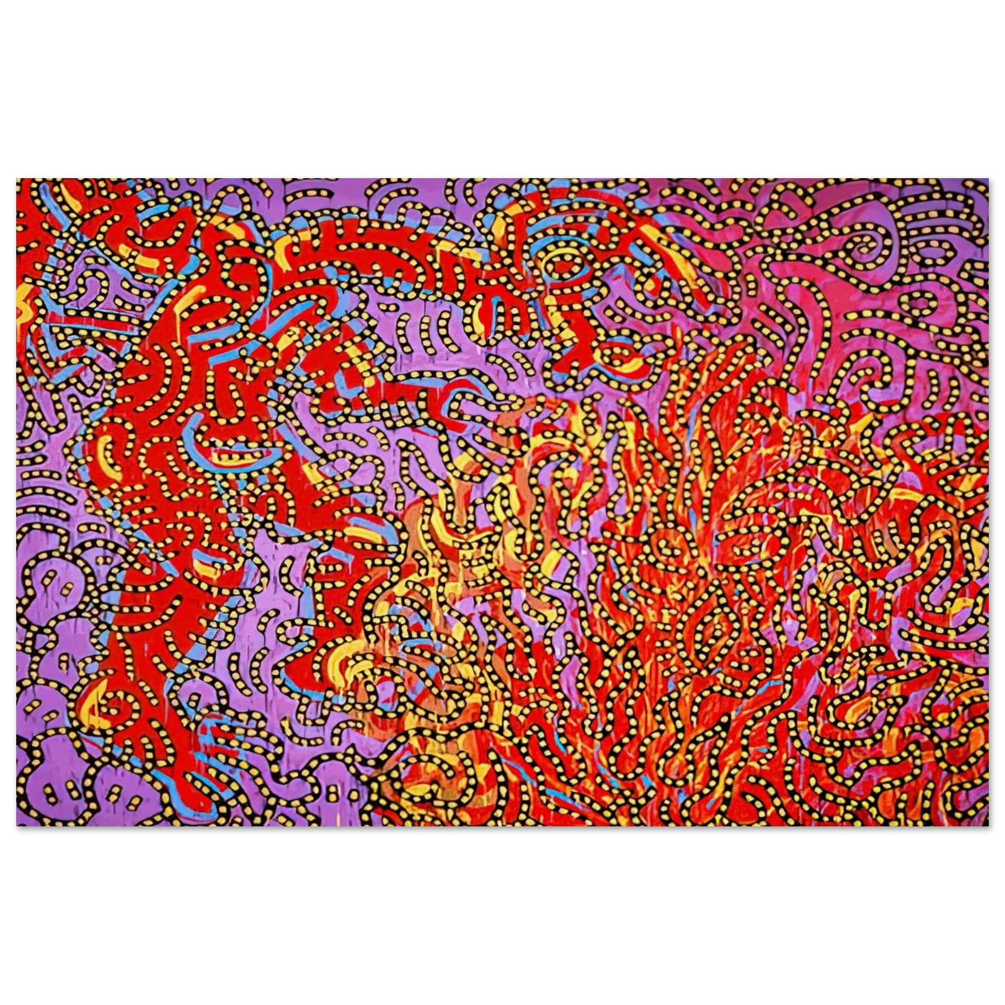 MOSES AND THE BURNING BUSH 1985 Poster | Keith Haring Poster | Keith Haring Prints