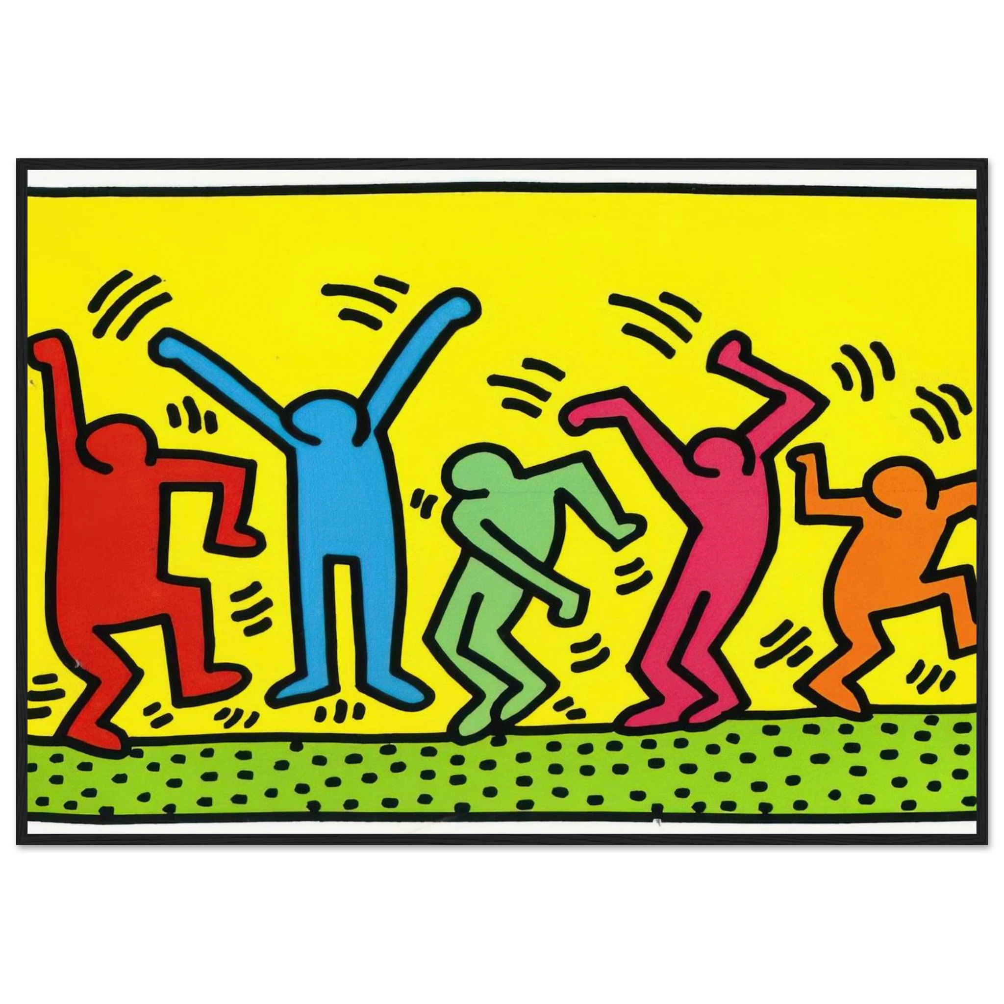 UNTITLED DANCE 1987 Framed Poster | Keith Haring Framed Prints Wall Art | Keith Haring Prints