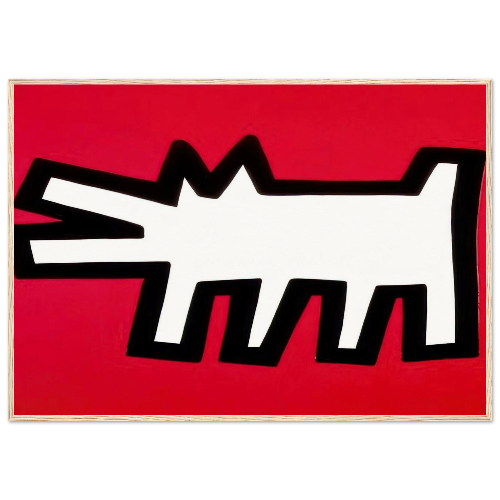 BARKING DOG 1990 Framed Poster | Keith Haring Framed Prints Wall Art | Keith Haring Prints