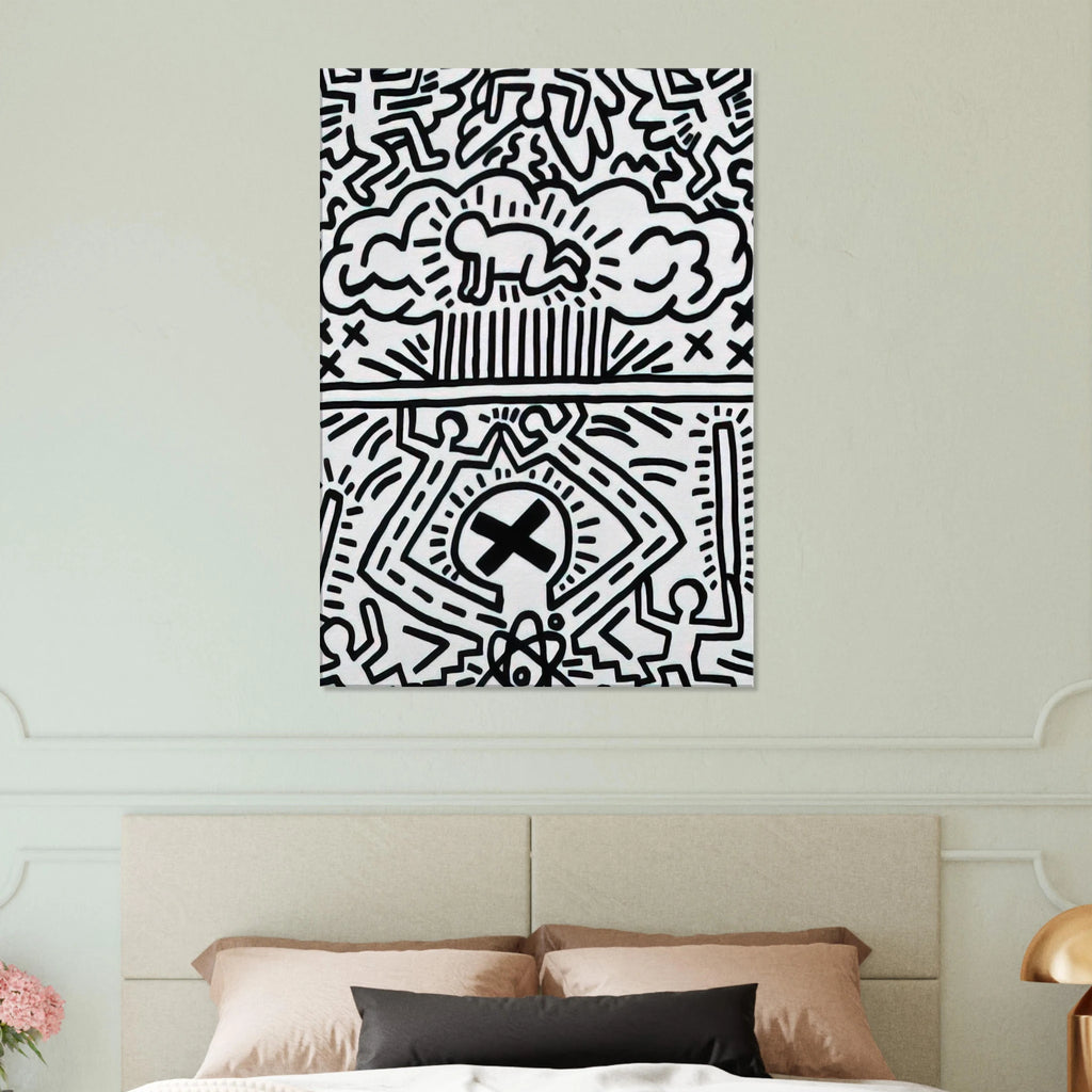 ANTI NUCLEAR RALLY 1982 Canvas | Keith Haring Canvas | Keith Haring Prints