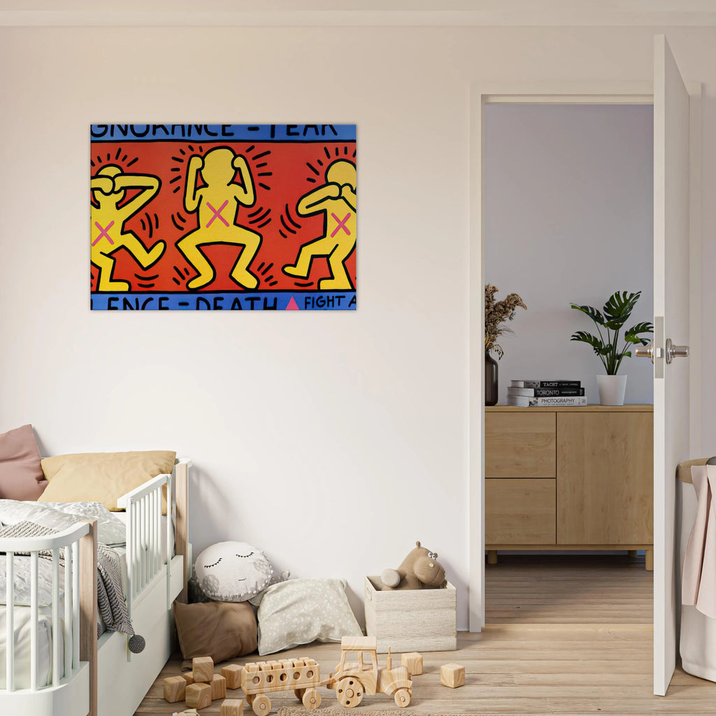 IGNORANCE FEAR 1989 Canvas | Keith Haring Canvas | Keith Haring Prints